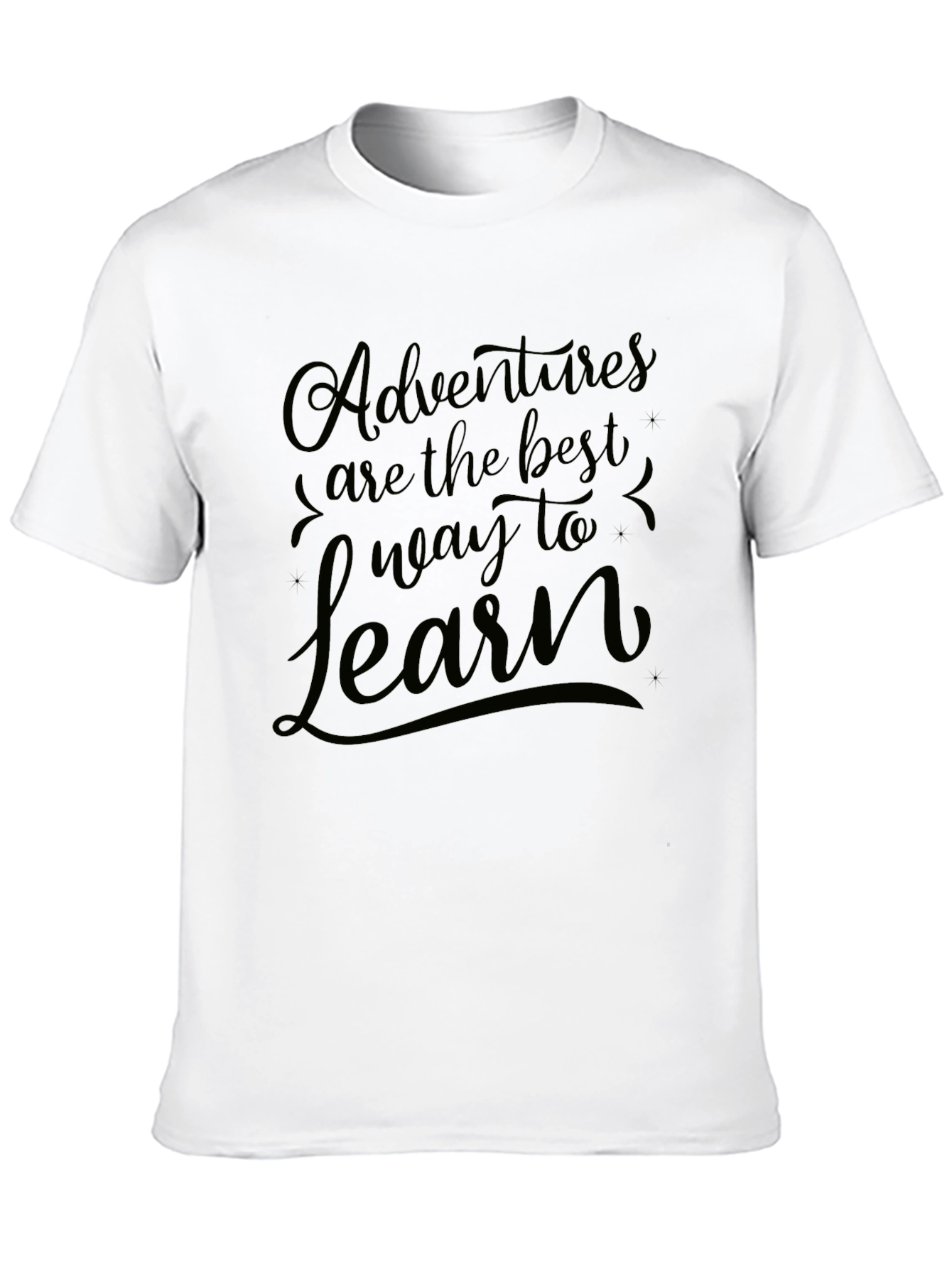 Adventure Awaits Black Graphic Tee Shirt