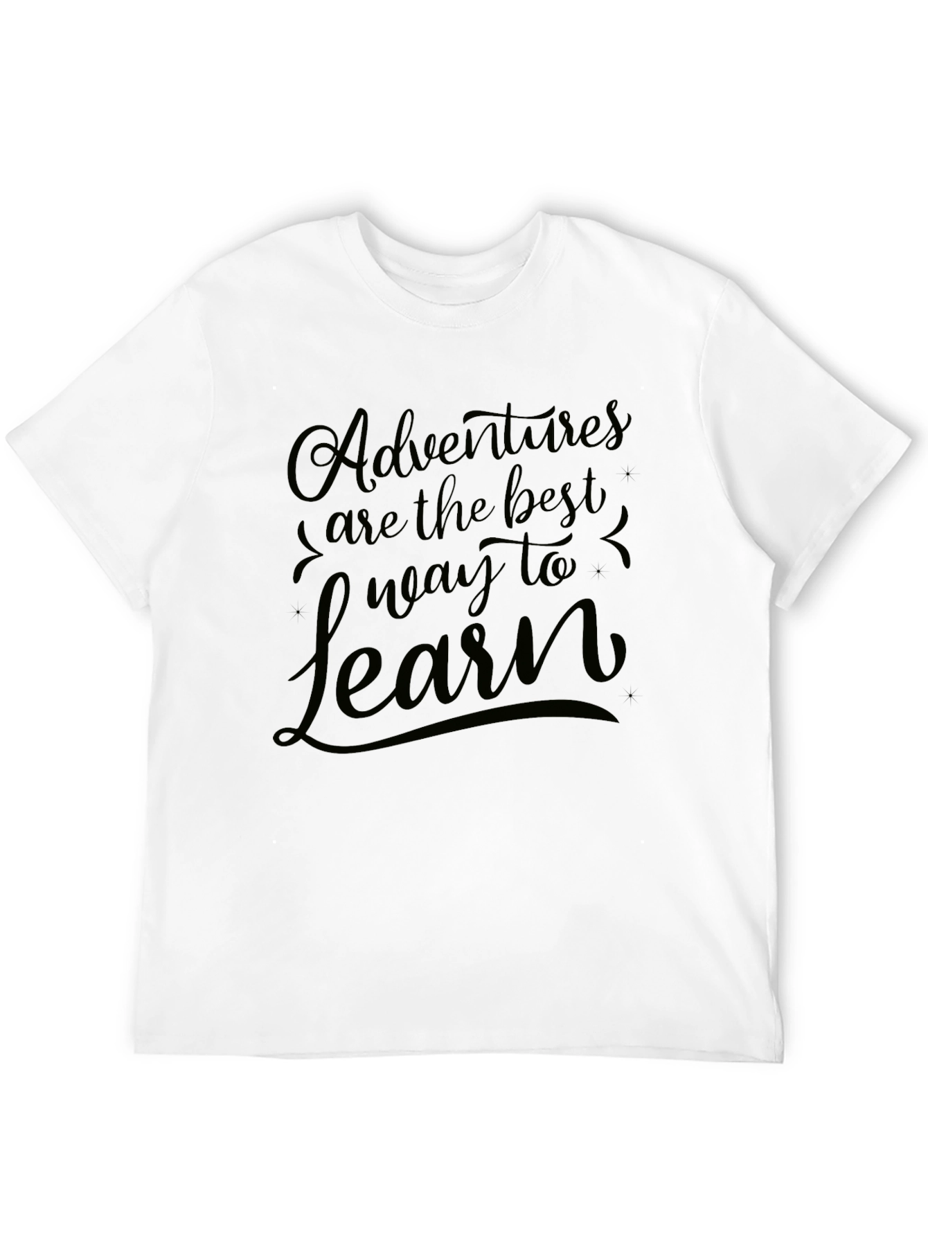Adventure Awaits Black Graphic Tee Shirt
