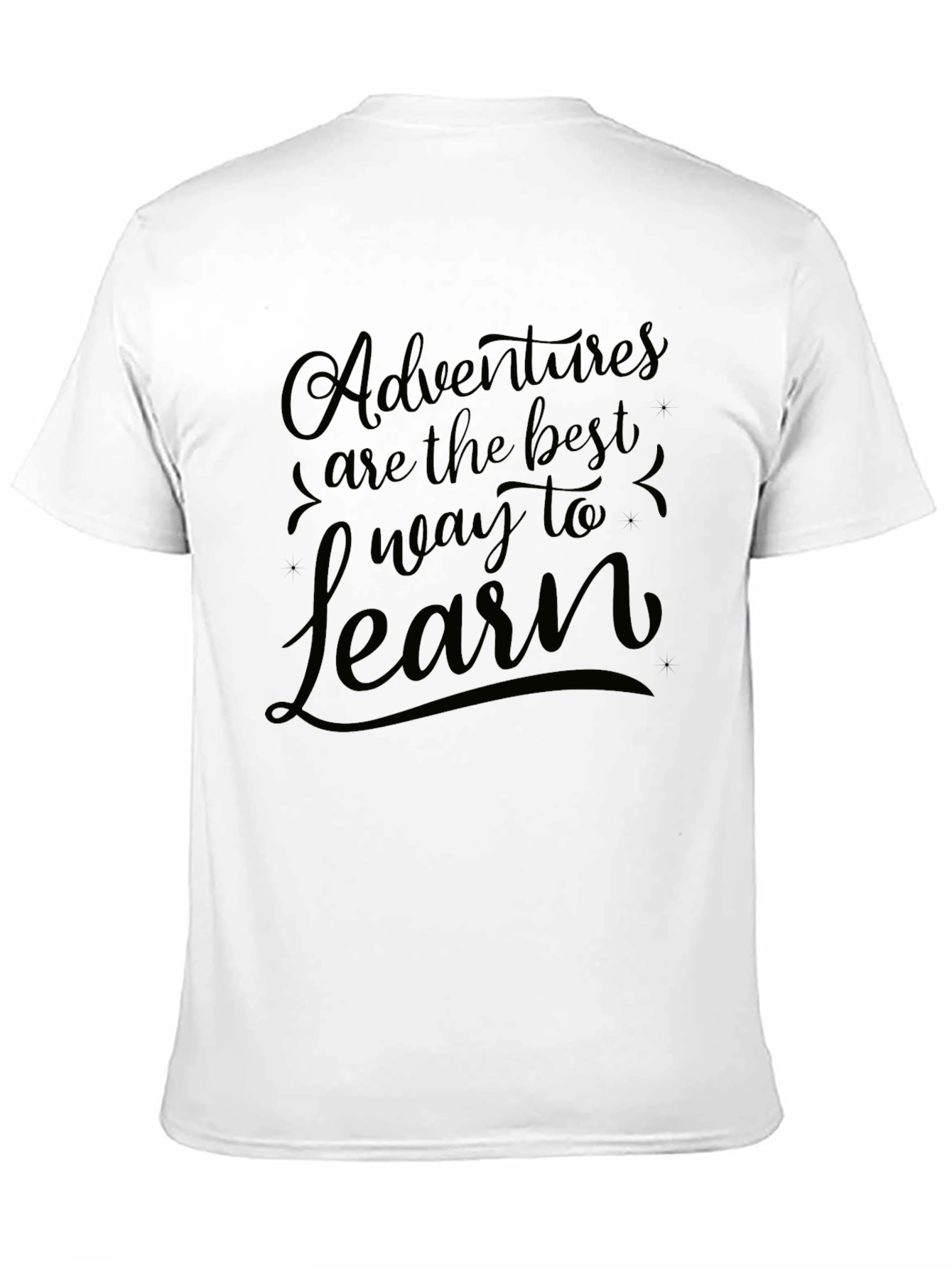 Adventure Awaits Black Graphic Tee Shirt