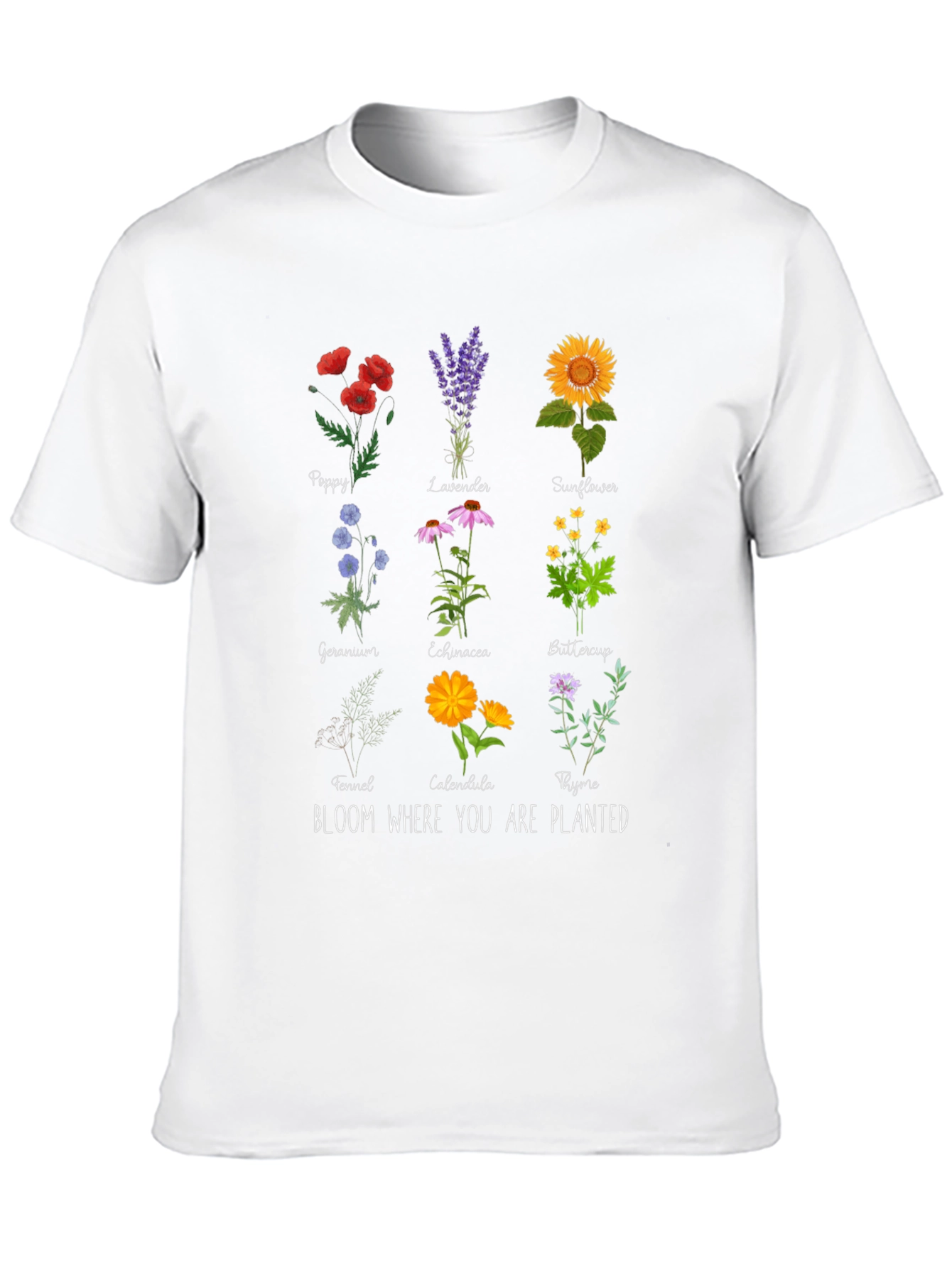 Floral T-Shirt - Bloom Where You Are Planted