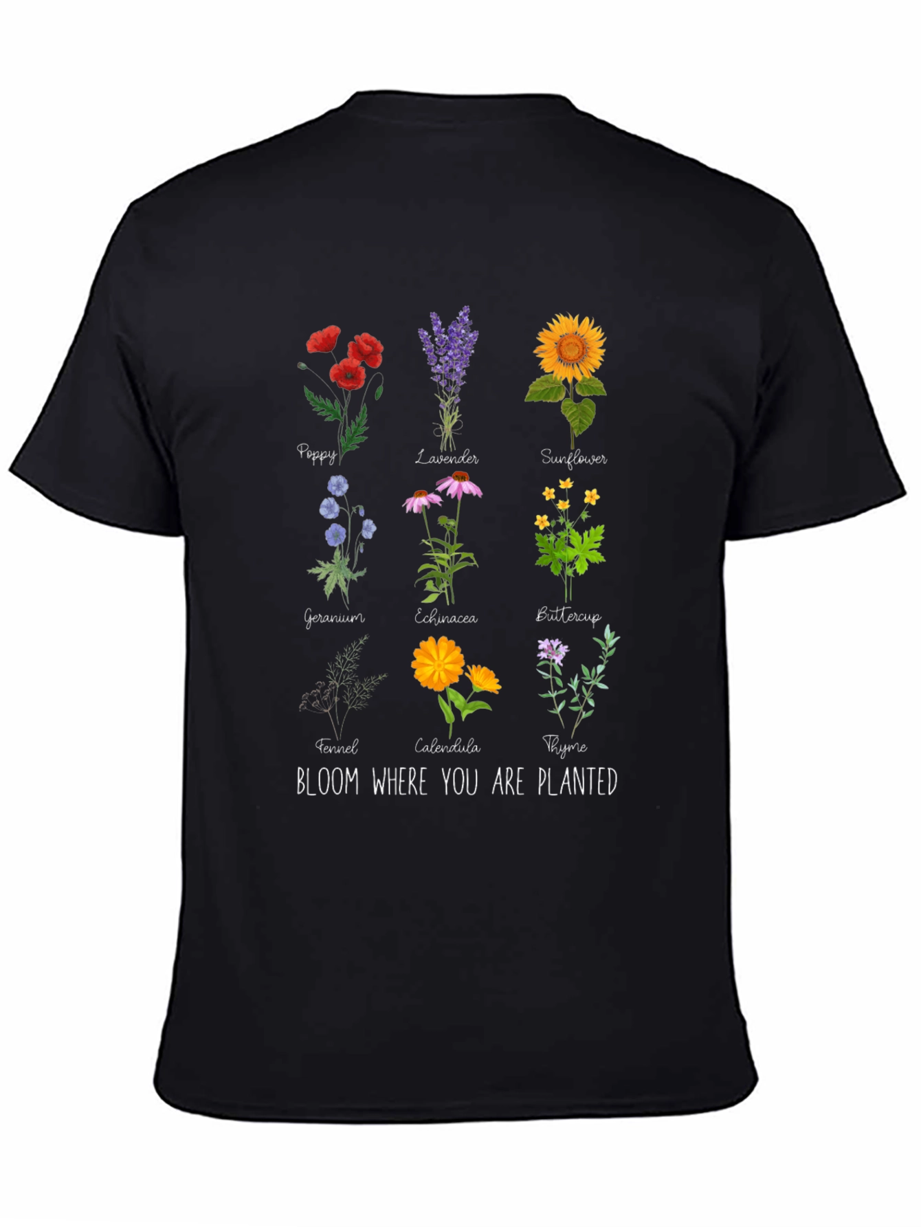 Floral T-Shirt - Bloom Where You Are Planted