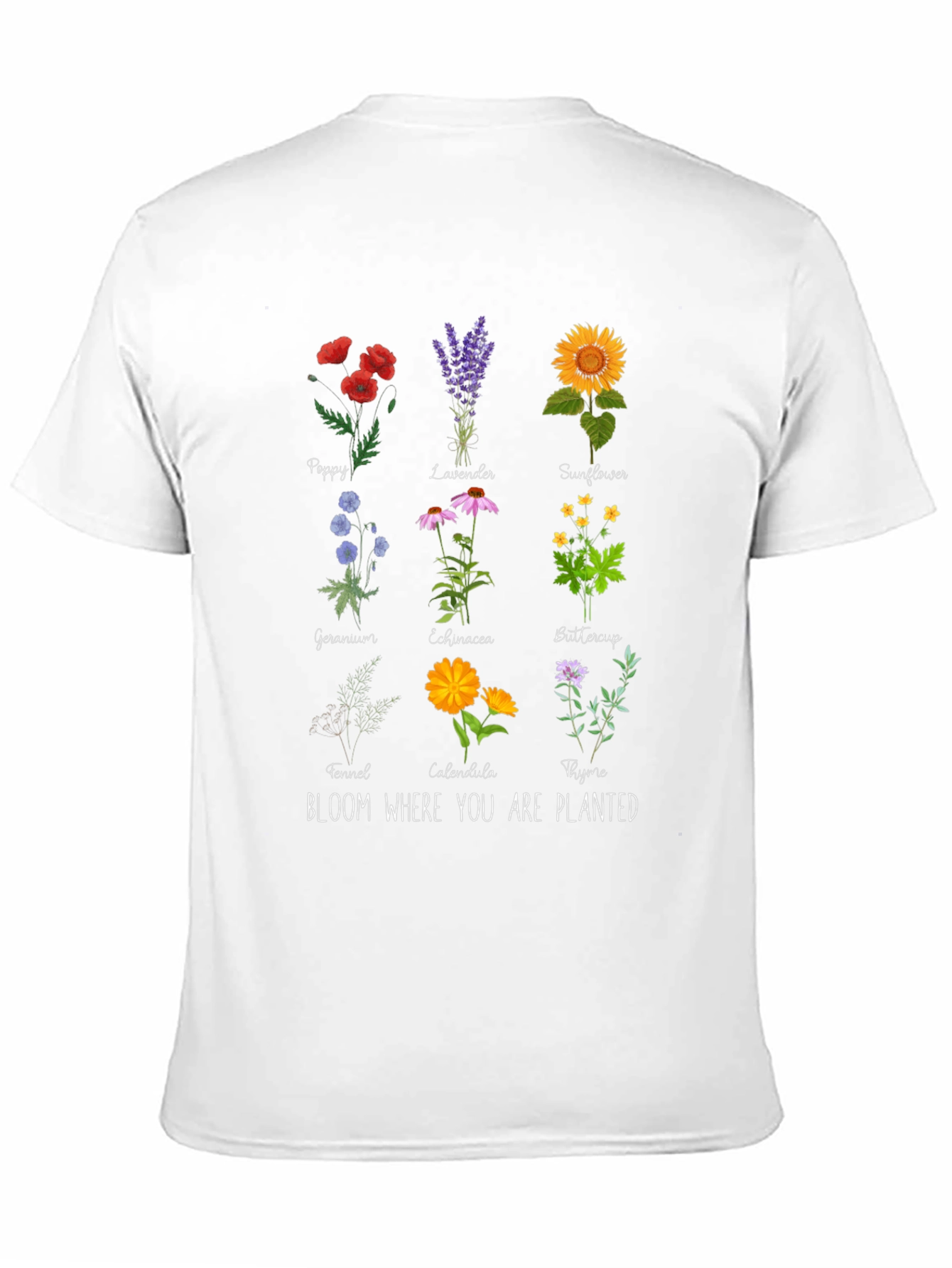 Floral T-Shirt - Bloom Where You Are Planted
