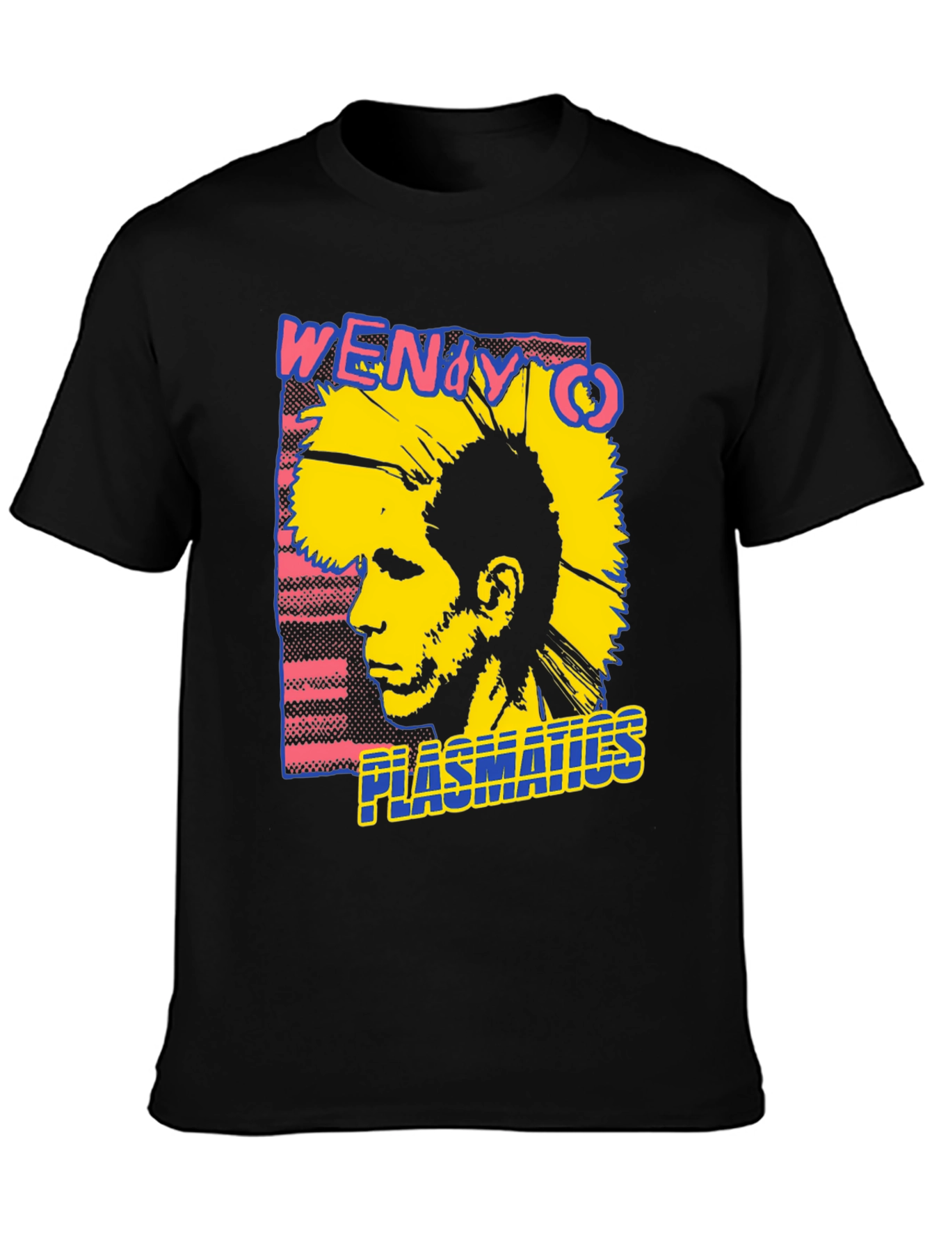 Plastics Punk Band Graphic Tee - Black