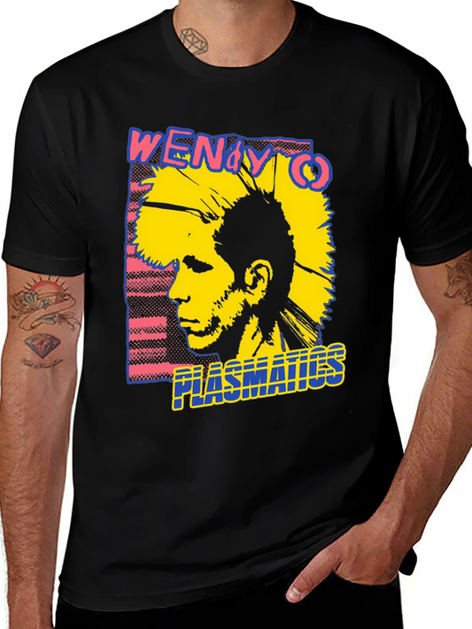 Plastics Punk Band Graphic Tee - Black