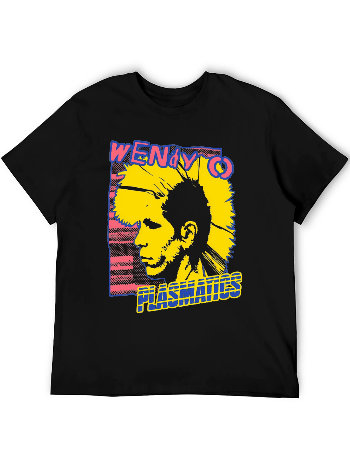 Plastics Punk Band Graphic Tee - Black