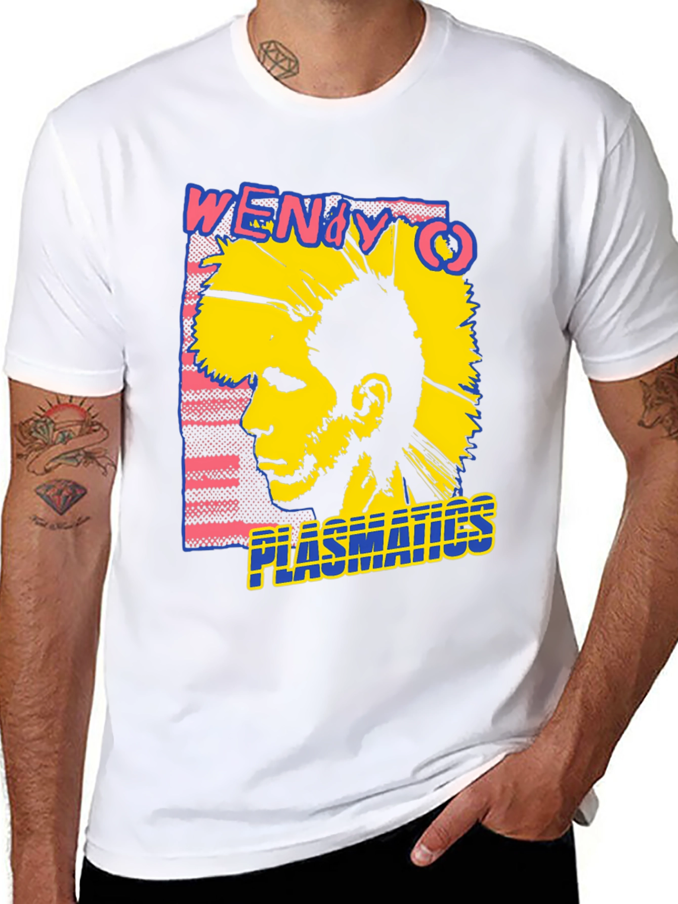 Plastics Punk Band Graphic Tee - Black