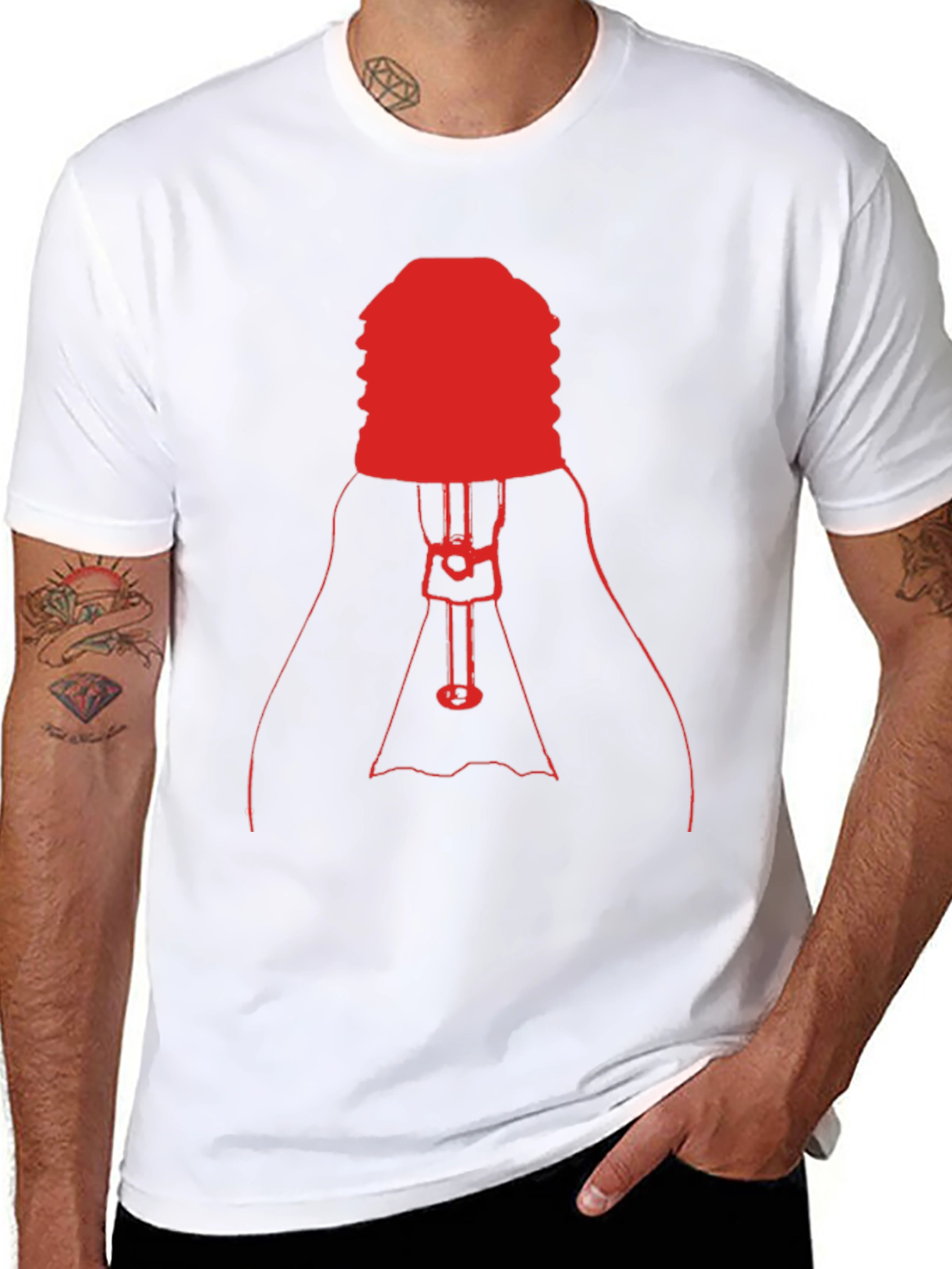 Red Light Bulb Graphic Tee