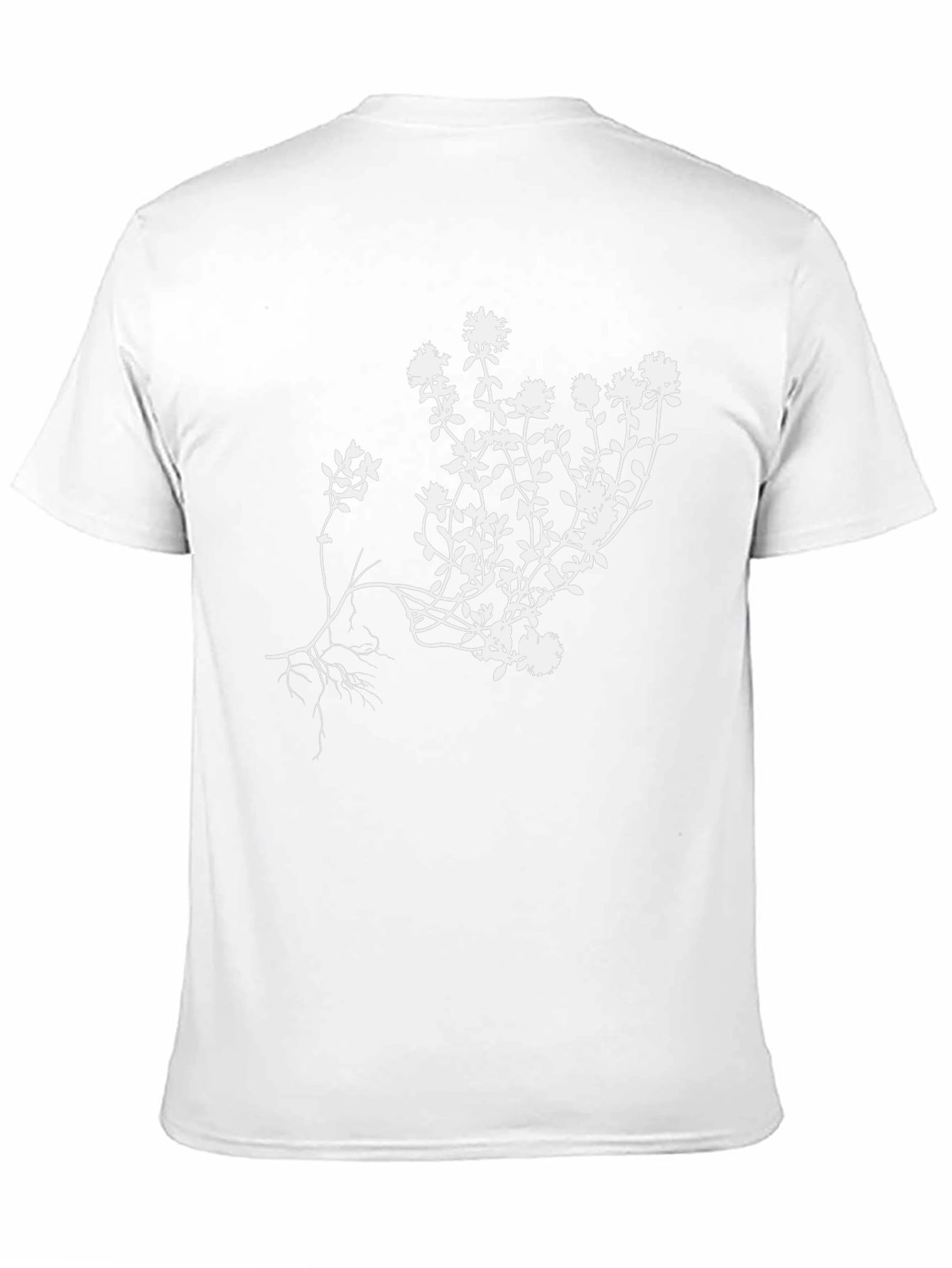 Botanical Print Tee - Stylish Mens Black T-Shirt