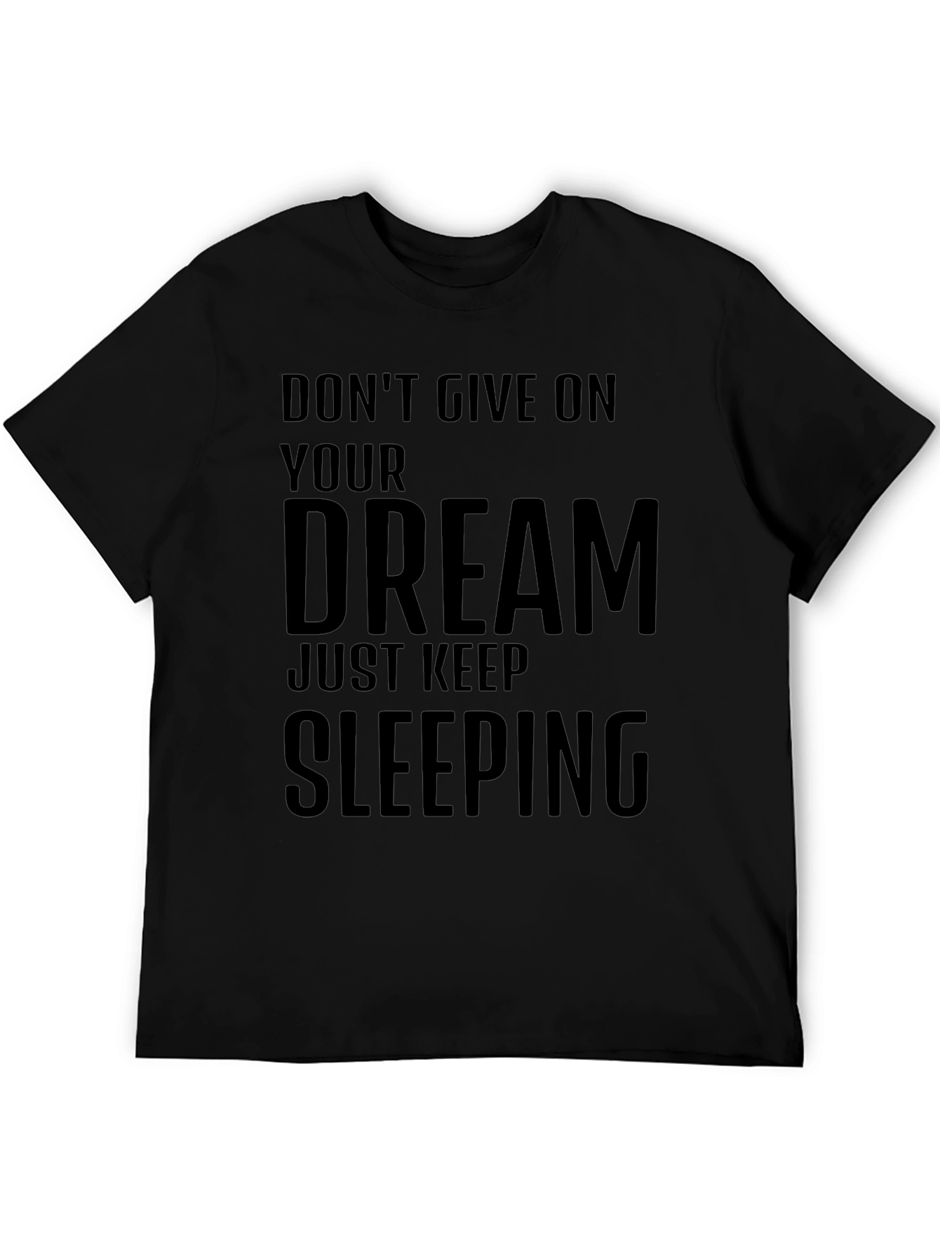 Funny Sleepy Dreamer Black T-Shirt