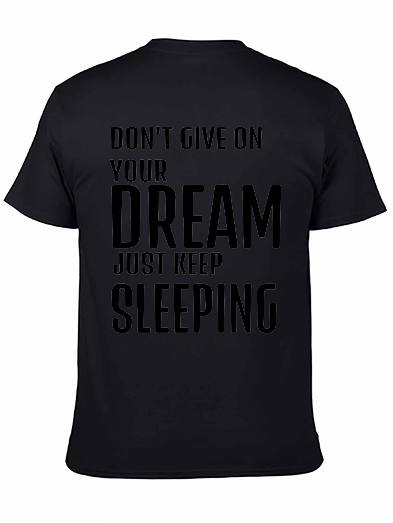 Funny Sleepy Dreamer Black T-Shirt