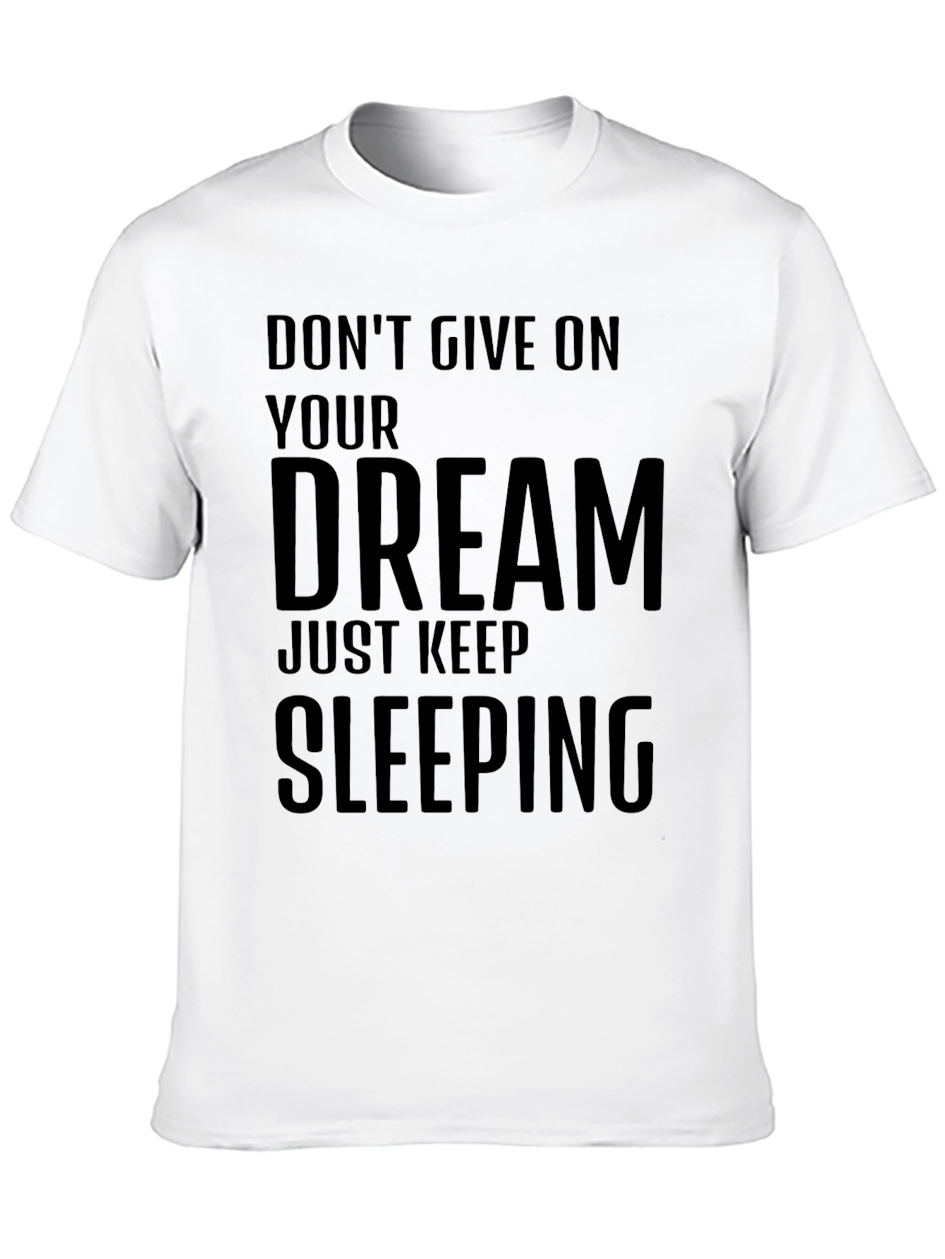 Funny Sleepy Dreamer Black T-Shirt