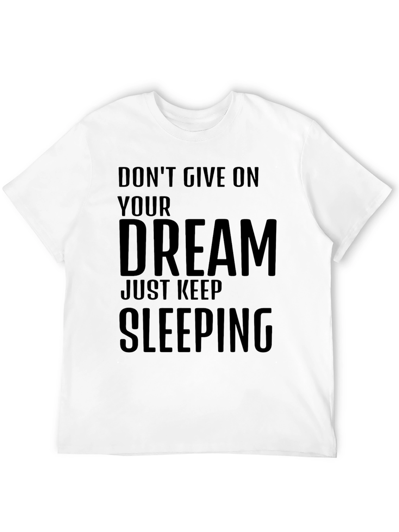 Funny Sleepy Dreamer Black T-Shirt