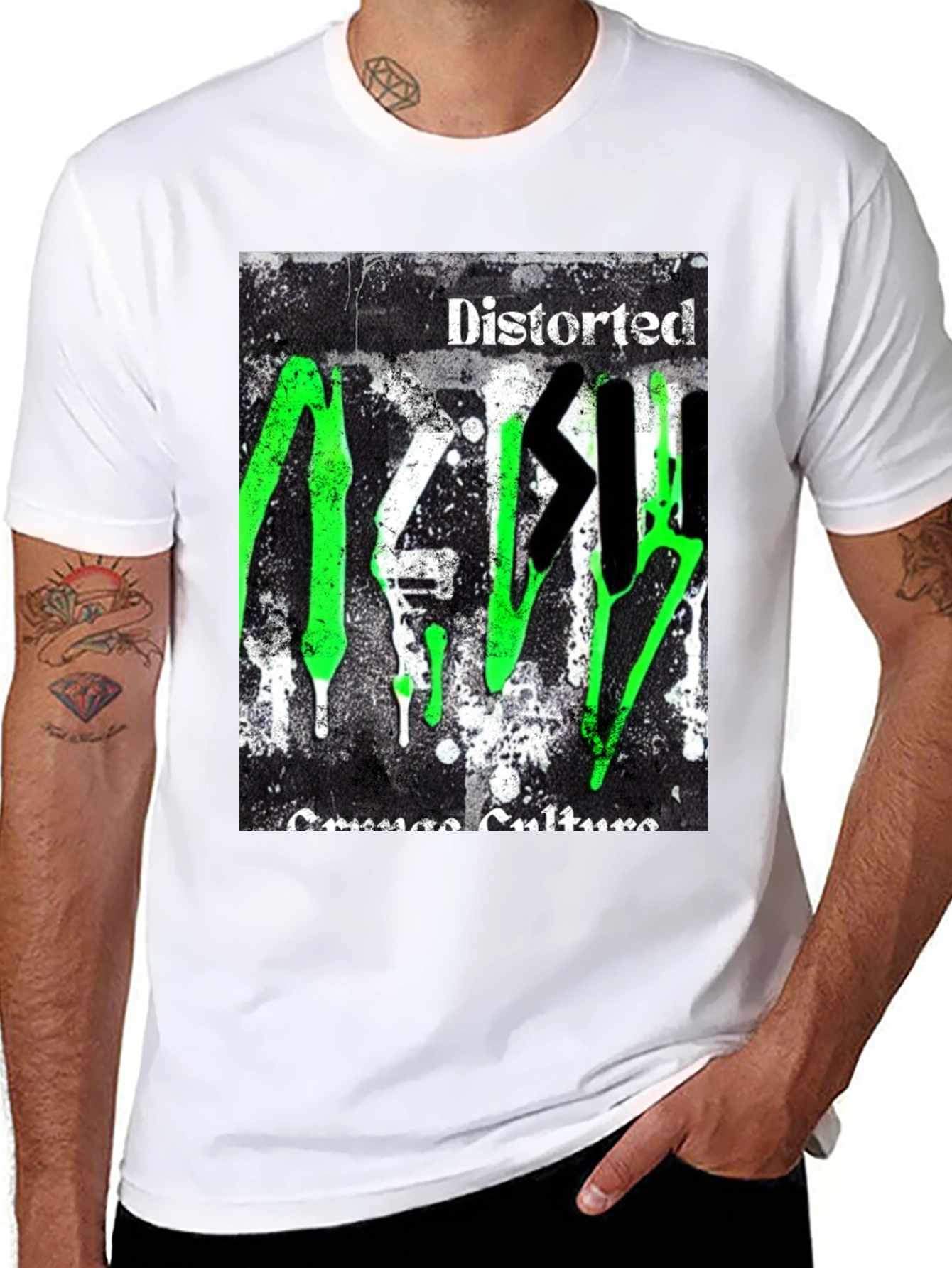 Distorted Garage Culture Graphic Tee