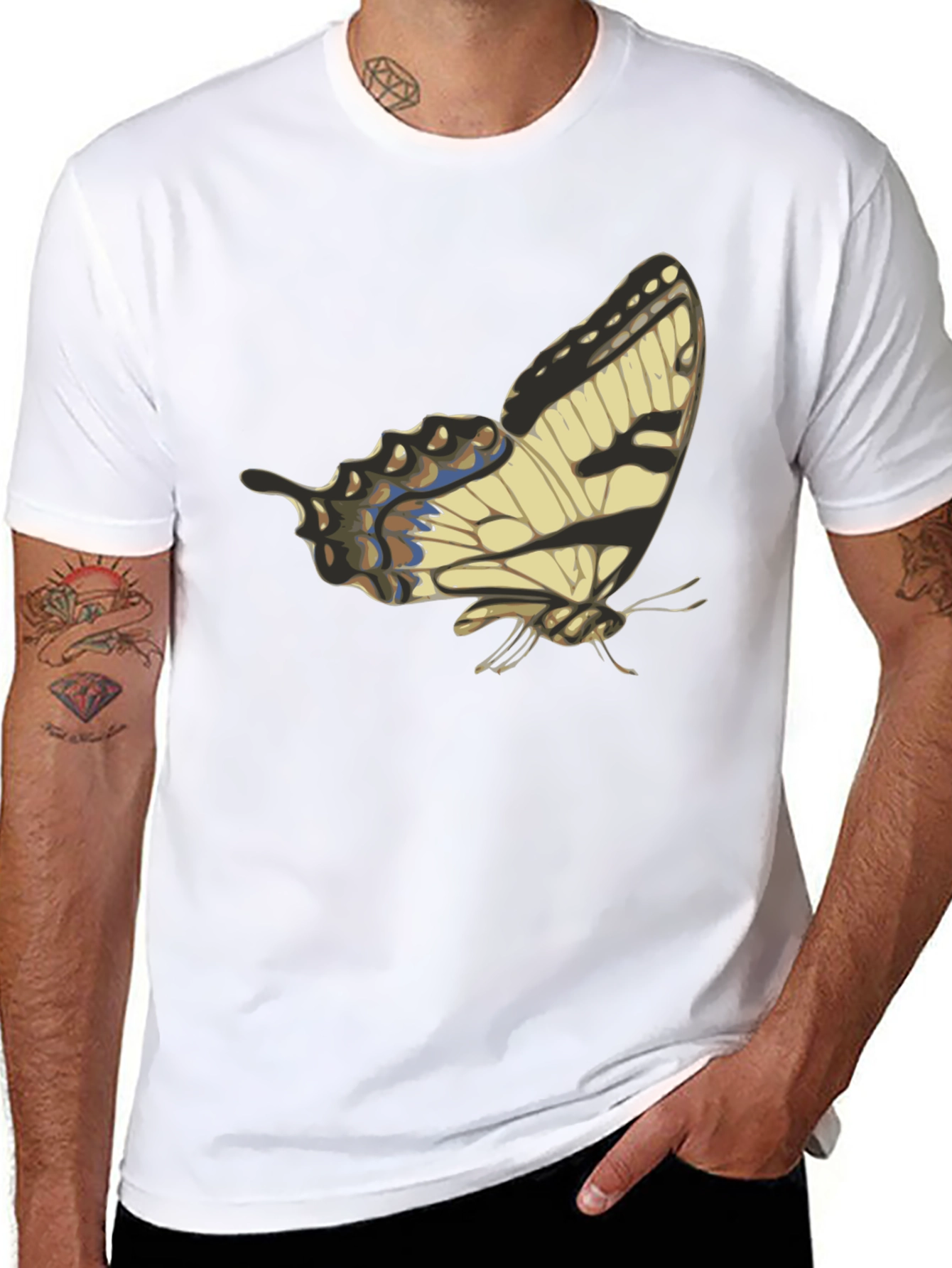 Butterfly Graphic T-Shirt - Stylish Mens Tee