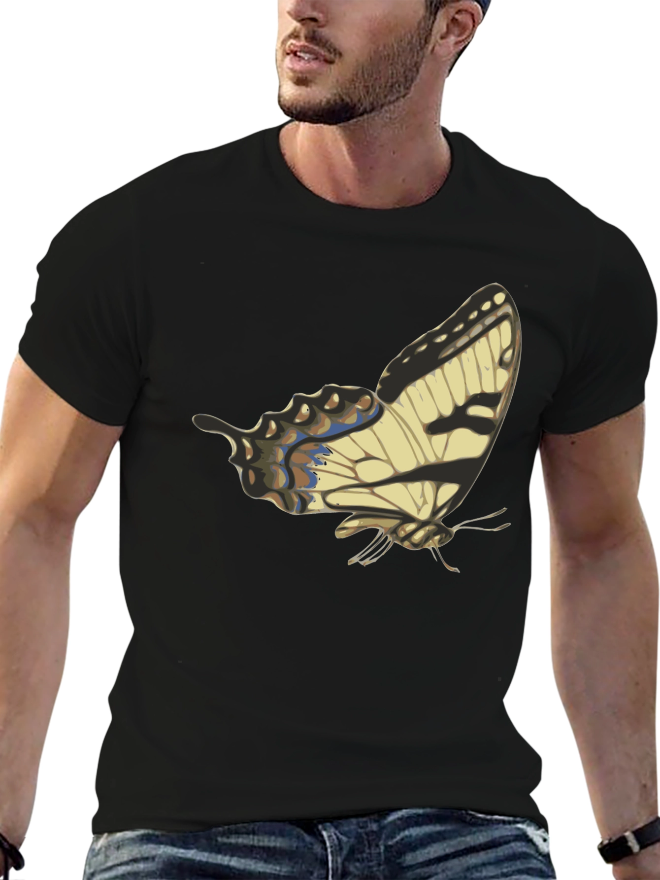 Butterfly Graphic T-Shirt - Stylish Mens Tee
