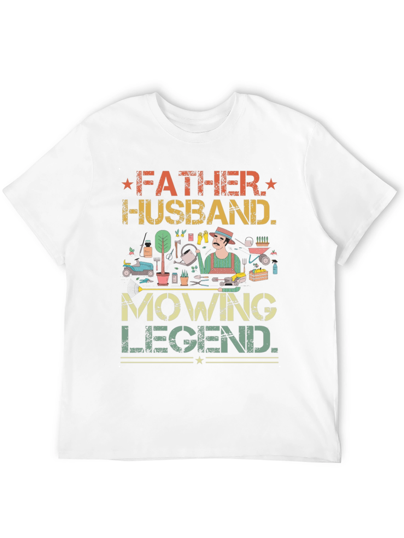 Father Husband Mowing Legend T-Shirt