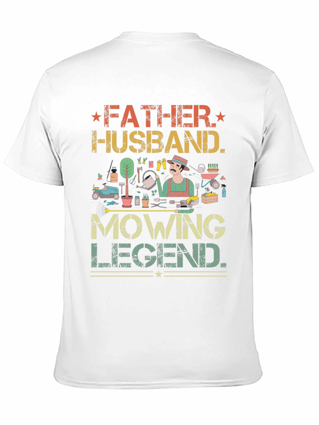 Father Husband Mowing Legend T-Shirt