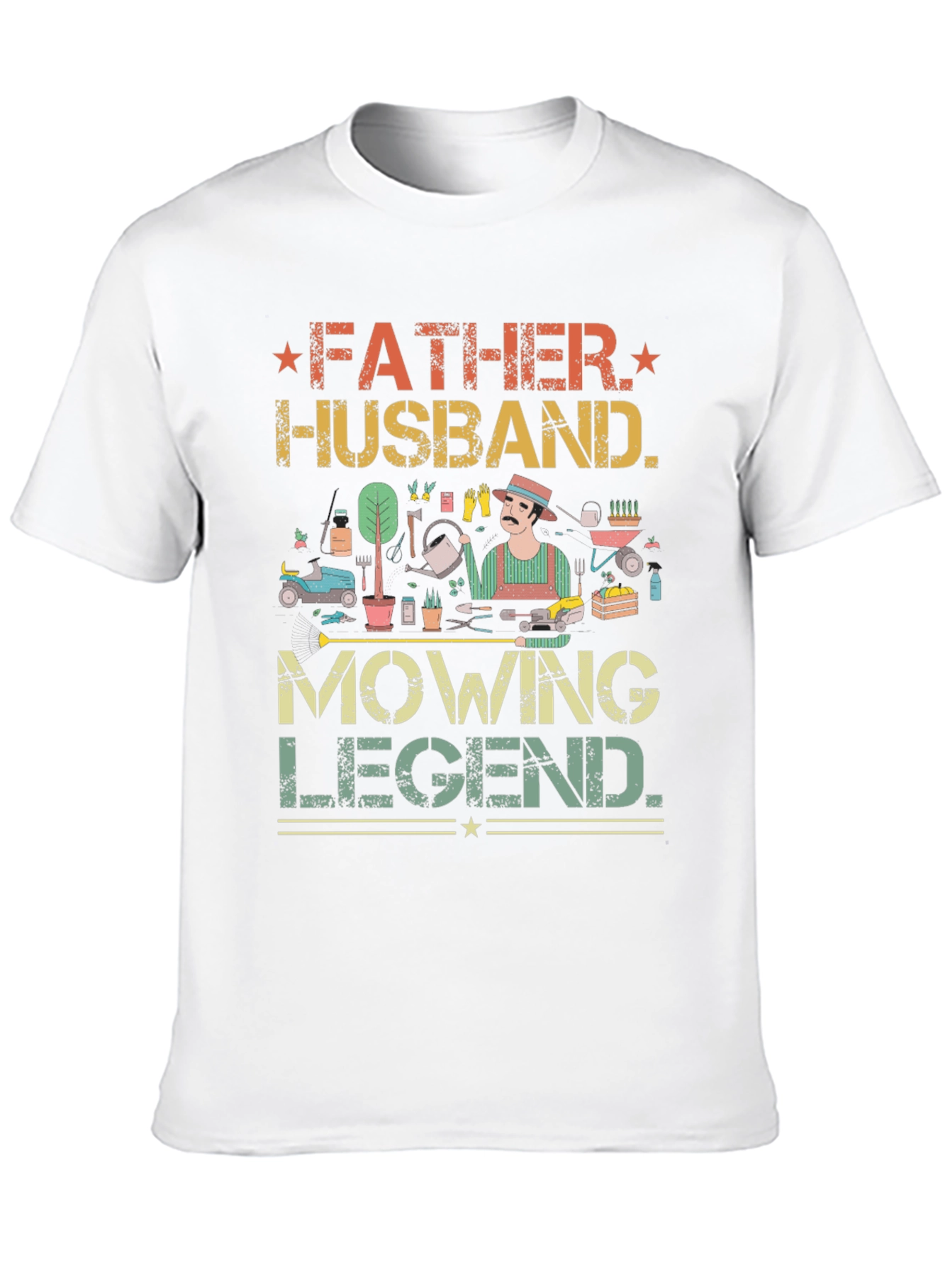 Father Husband Mowing Legend T-Shirt