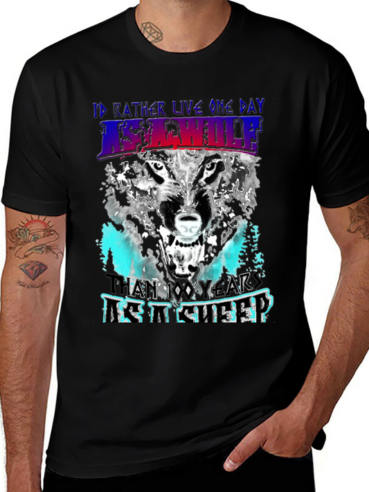 Id Rather Live One Day As A Wolf T-Shirt