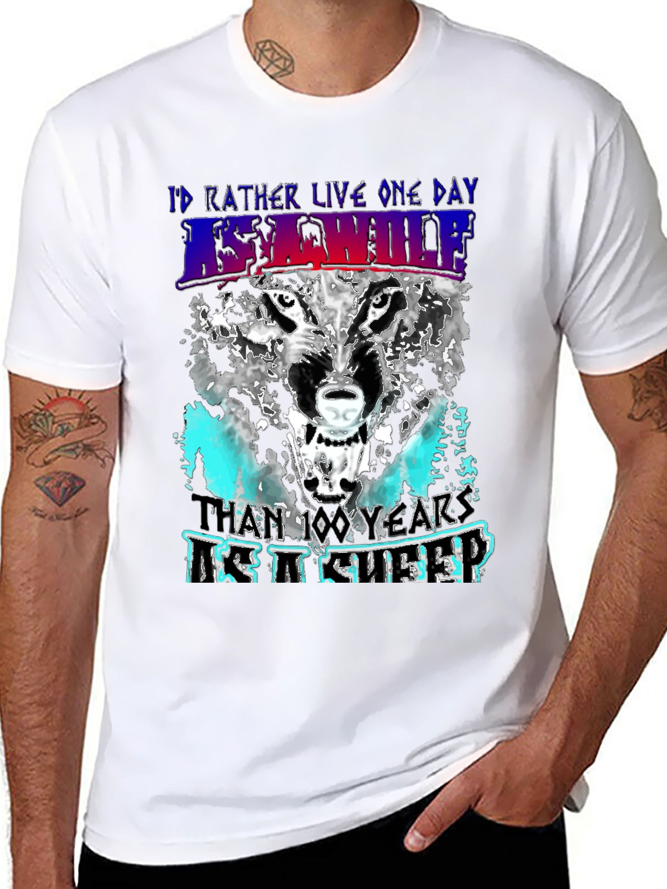Id Rather Live One Day As A Wolf T-Shirt
