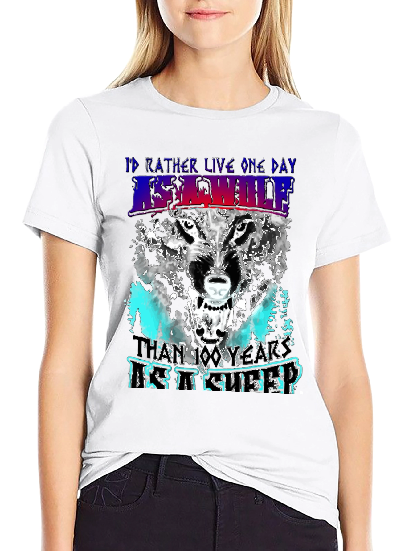 Id Rather Live One Day As A Wolf T-Shirt