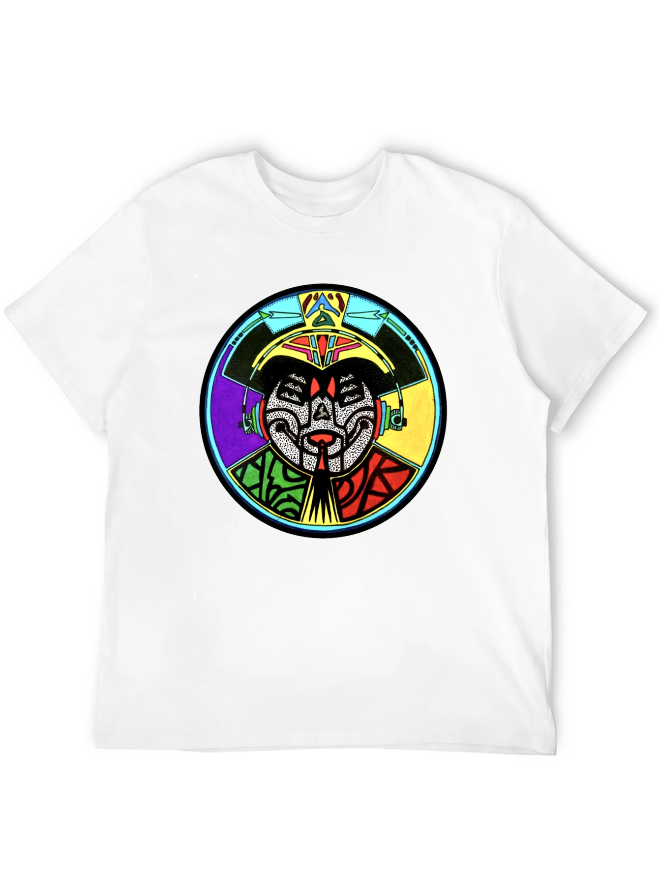 Abstract Graphic Print Crewneck T-Shirt