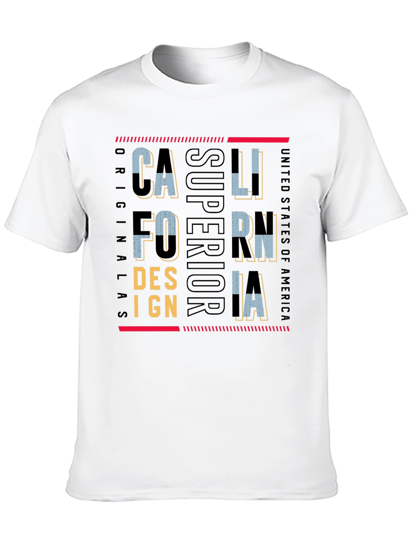 California Superior Design Black T-Shirt