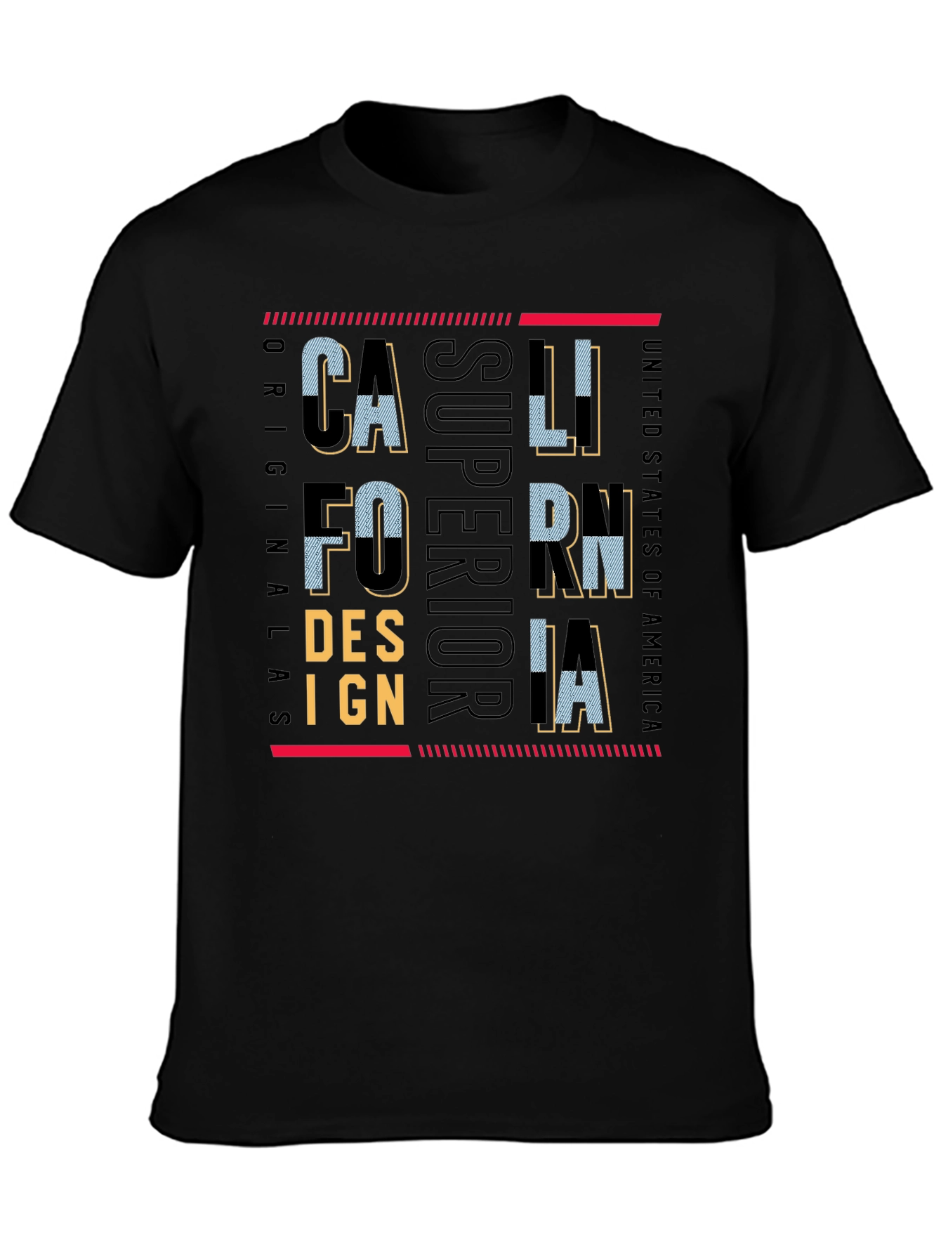California Superior Design Black T-Shirt
