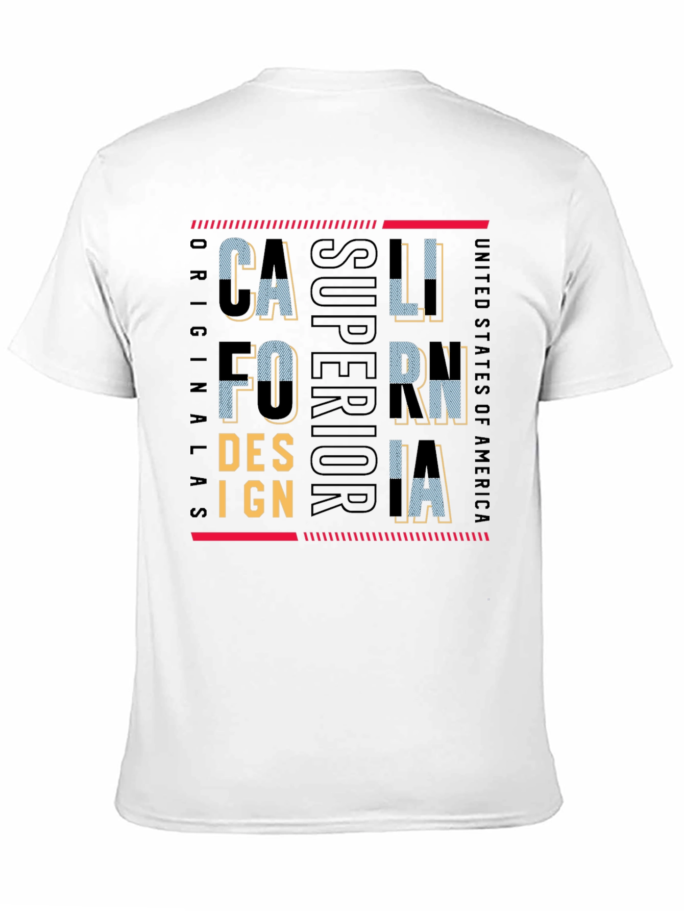 California Superior Design Black T-Shirt
