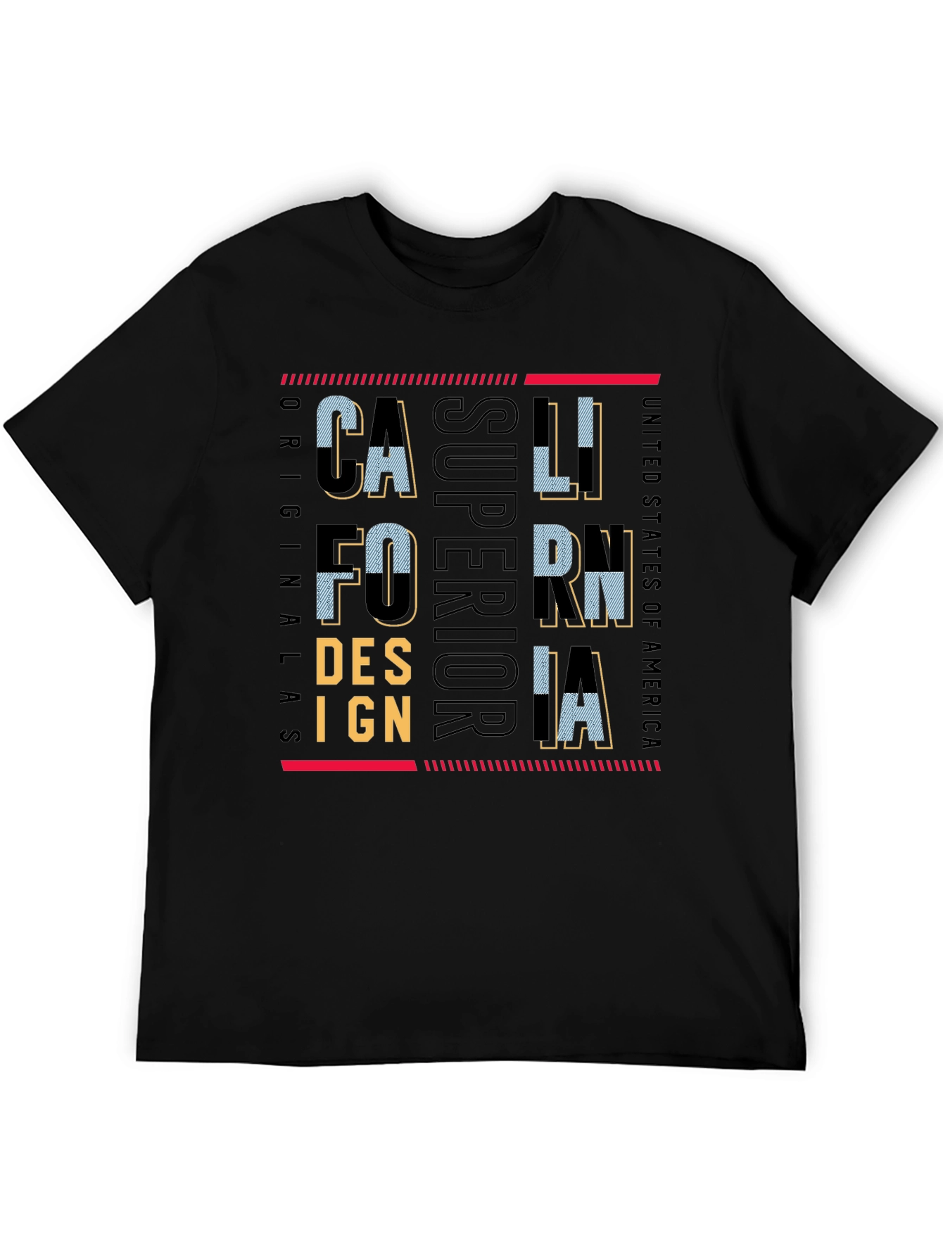 California Superior Design Black T-Shirt