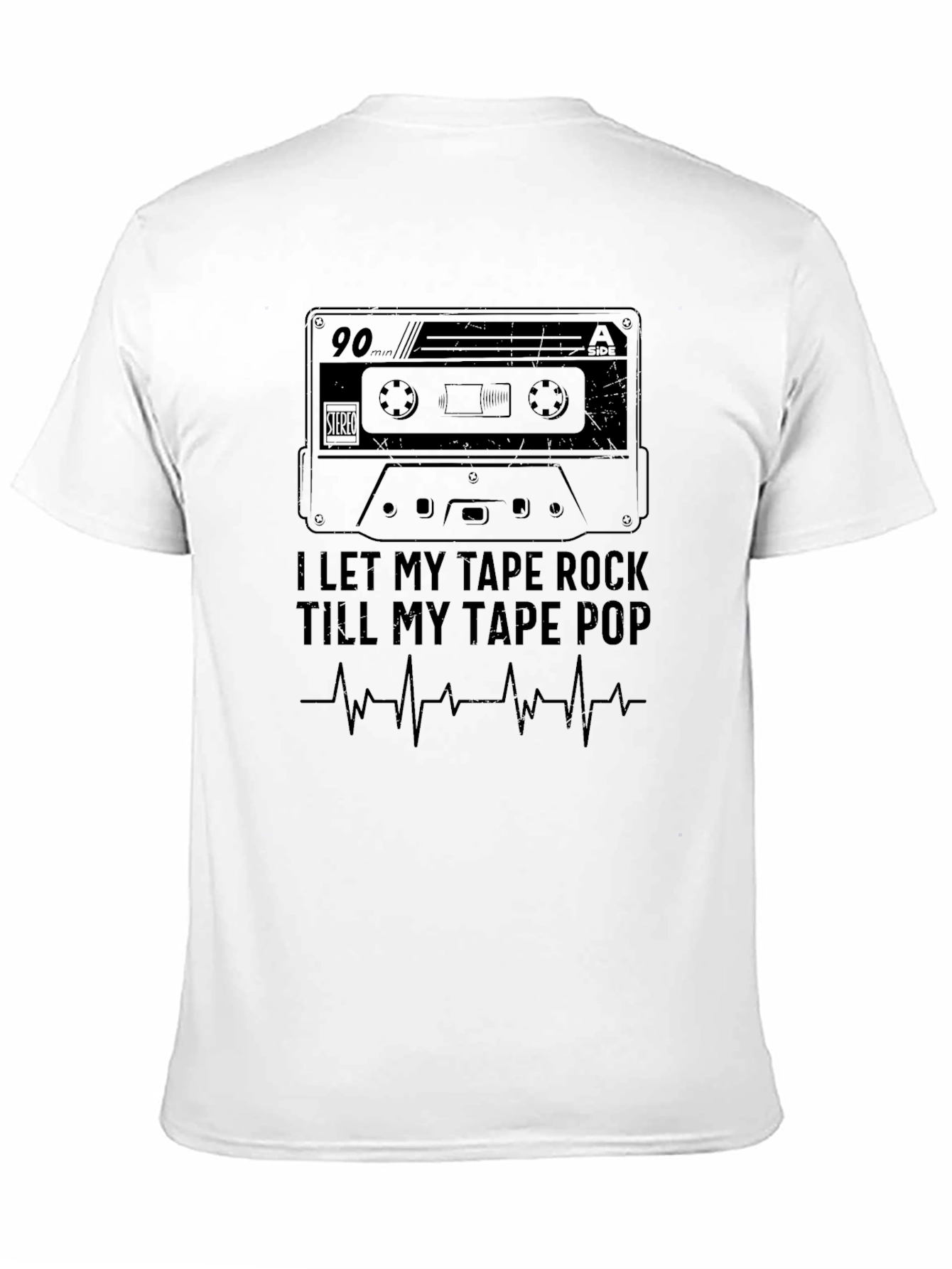 I Let My Tape Rock Graphic Tee - Black