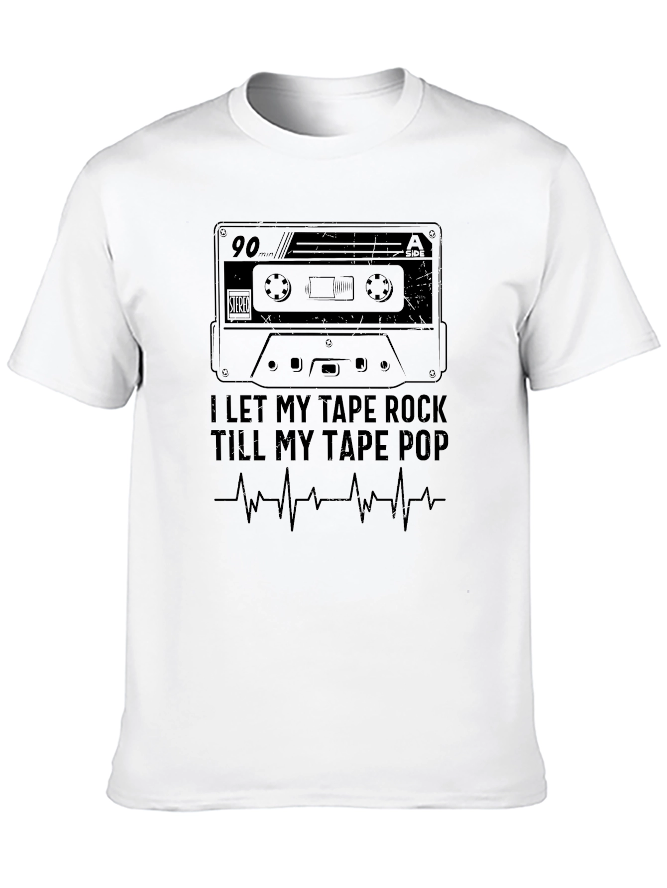 I Let My Tape Rock Graphic Tee - Black