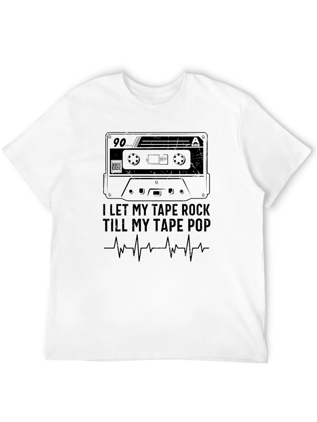 I Let My Tape Rock Graphic Tee - Black