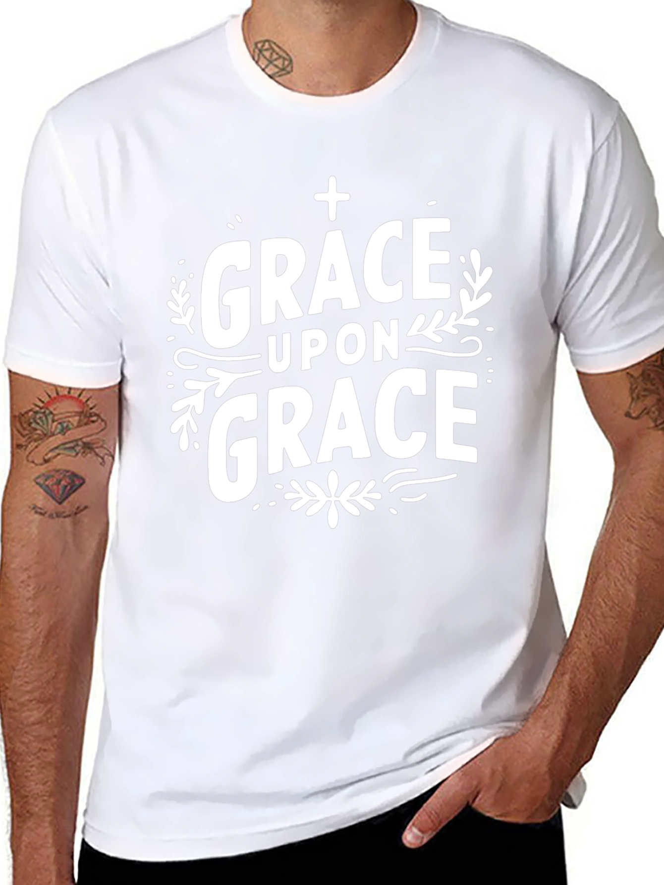 Grace Upon Grace Christian Graphic T-Shirt