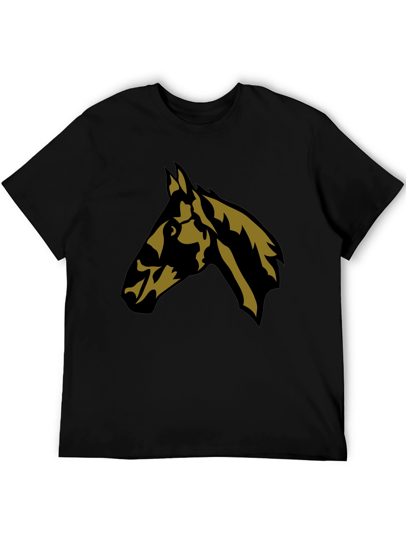 Horse Head Graphic Tee - Stylish Black T-Shirt