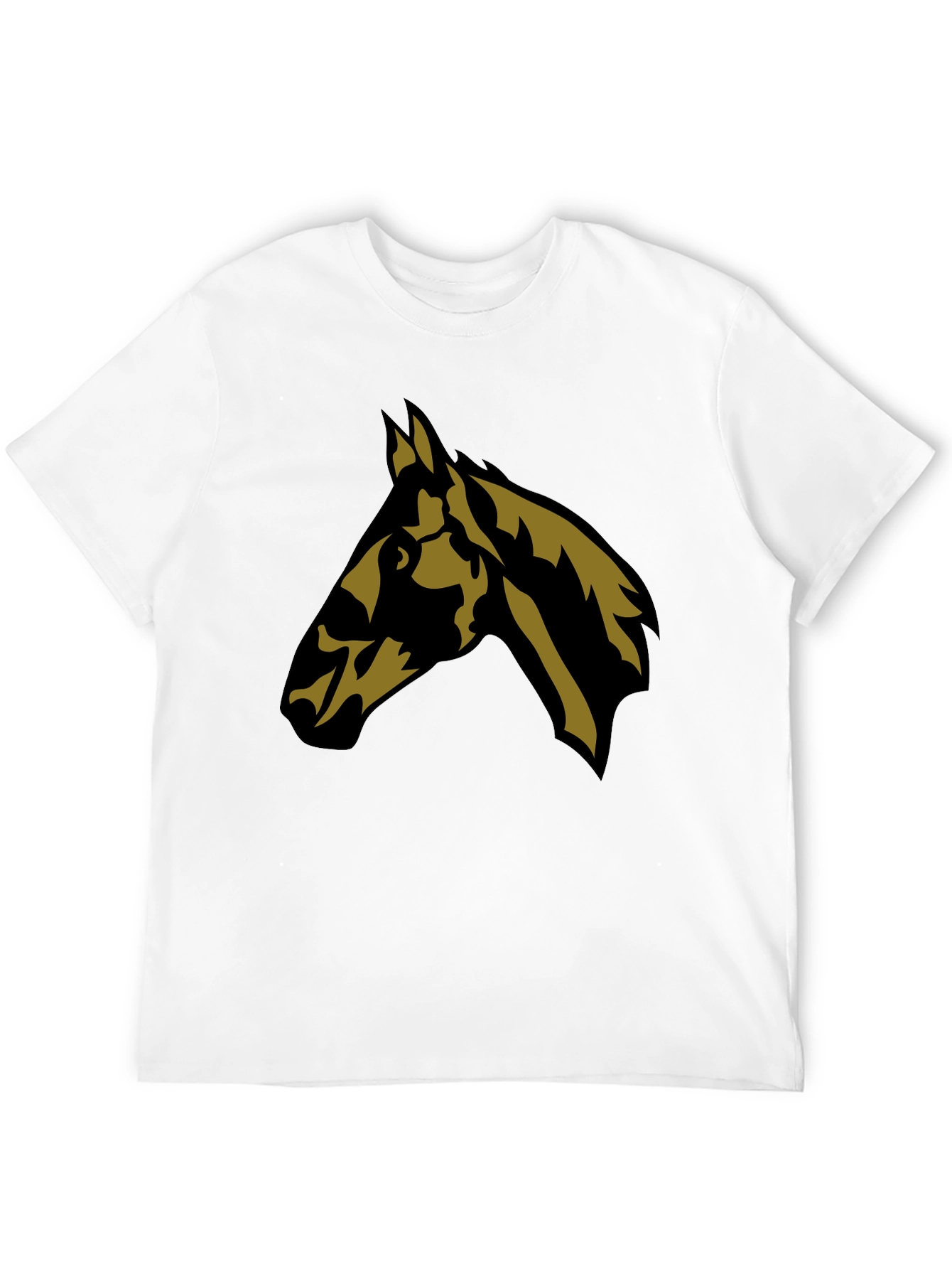 Horse Head Graphic Tee - Stylish Black T-Shirt