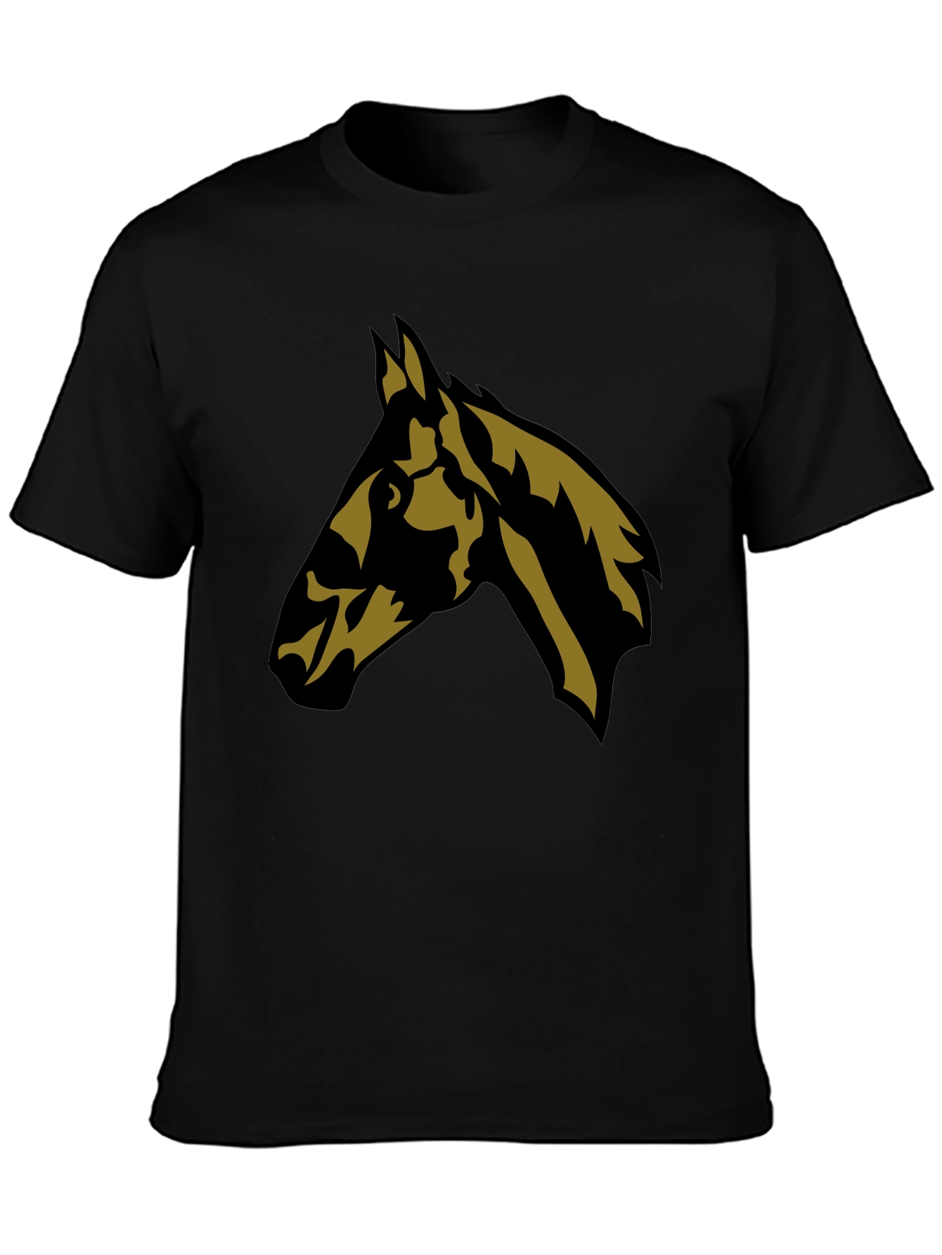Horse Head Graphic Tee - Stylish Black T-Shirt