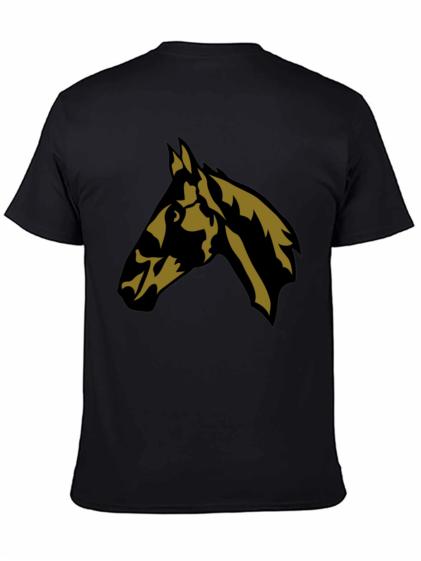 Horse Head Graphic Tee - Stylish Black T-Shirt