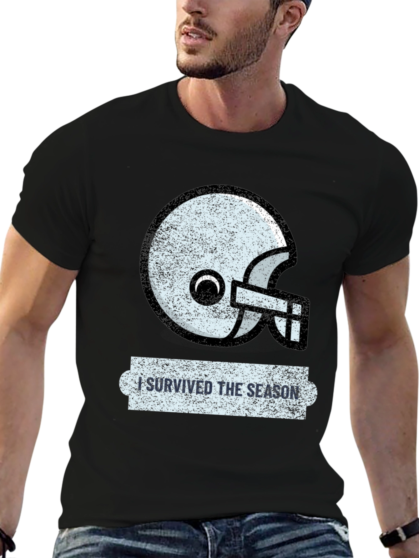 I Survived the Season Football Helmet T-Shirt