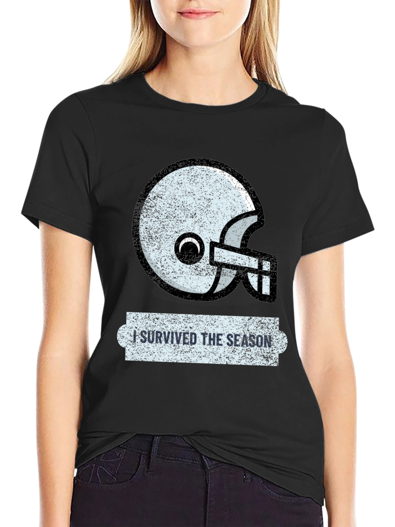 I Survived the Season Football Helmet T-Shirt