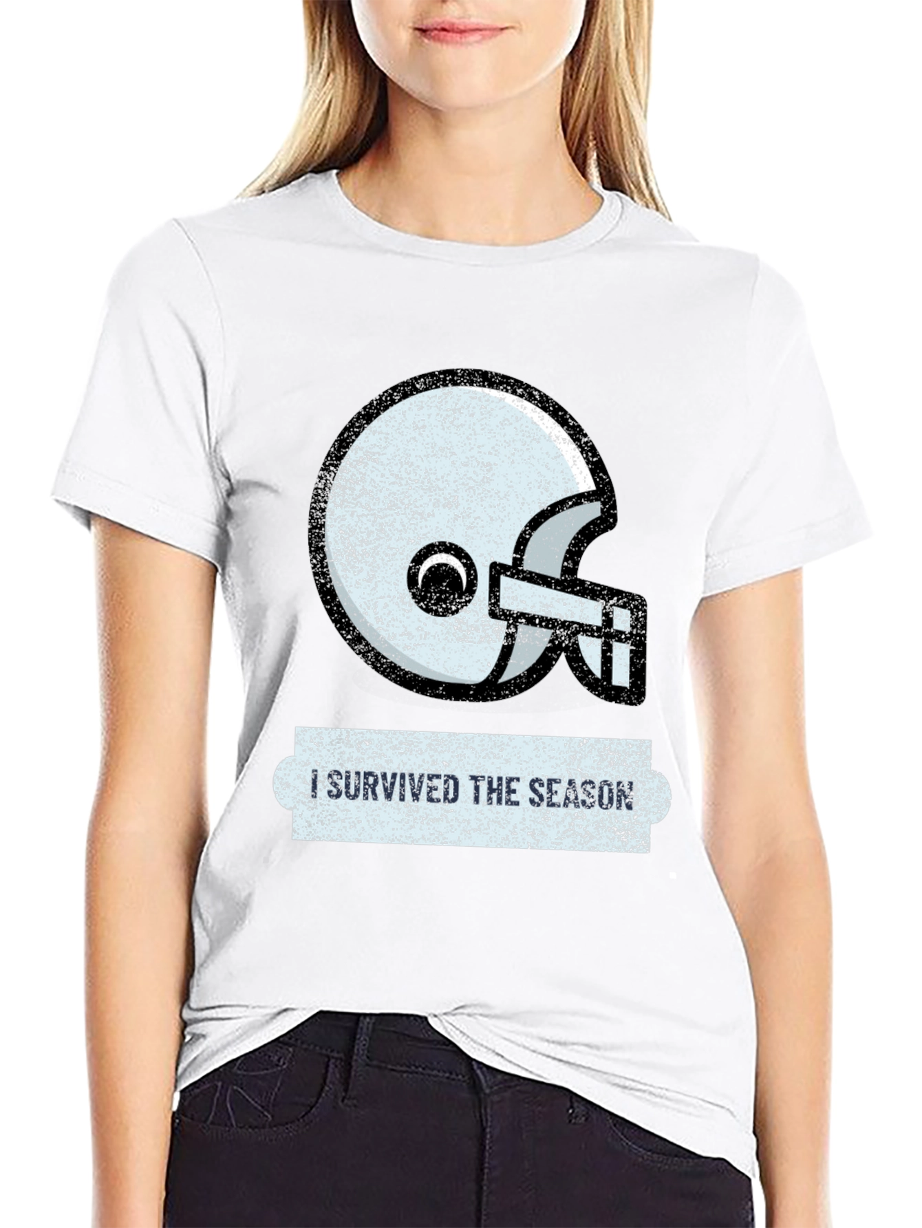 I Survived the Season Football Helmet T-Shirt