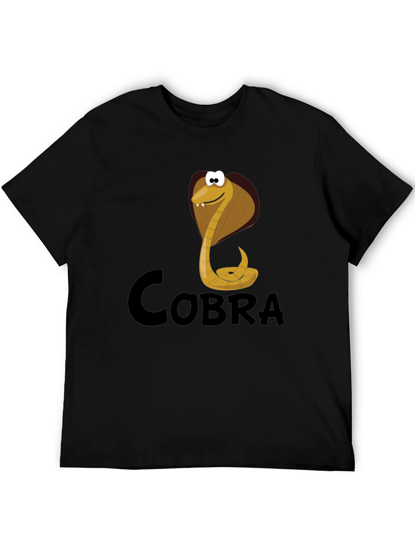 Cobra Cartoon Graphic Tee - Black T-Shirt