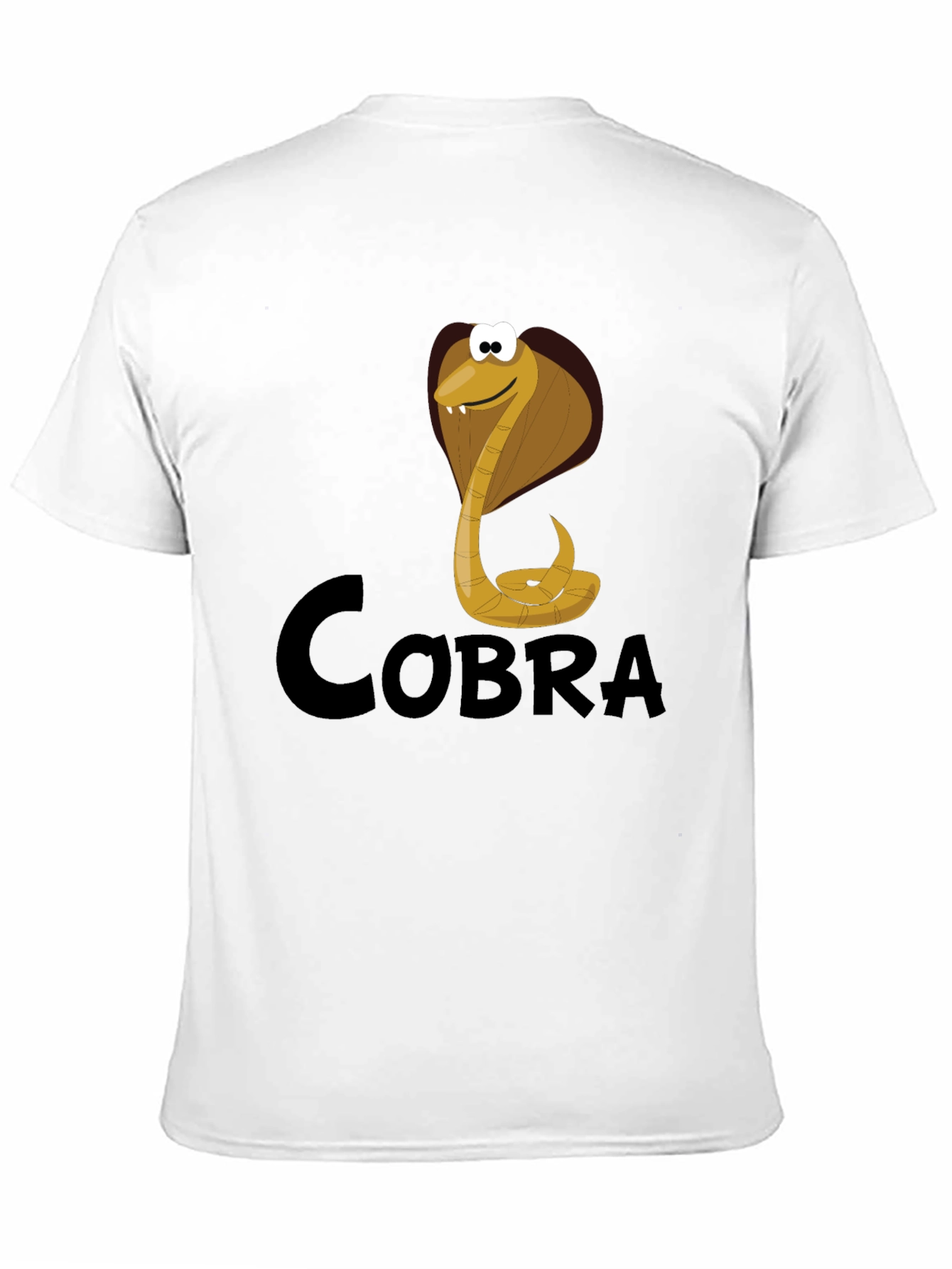 Cobra Cartoon Graphic Tee - Black T-Shirt