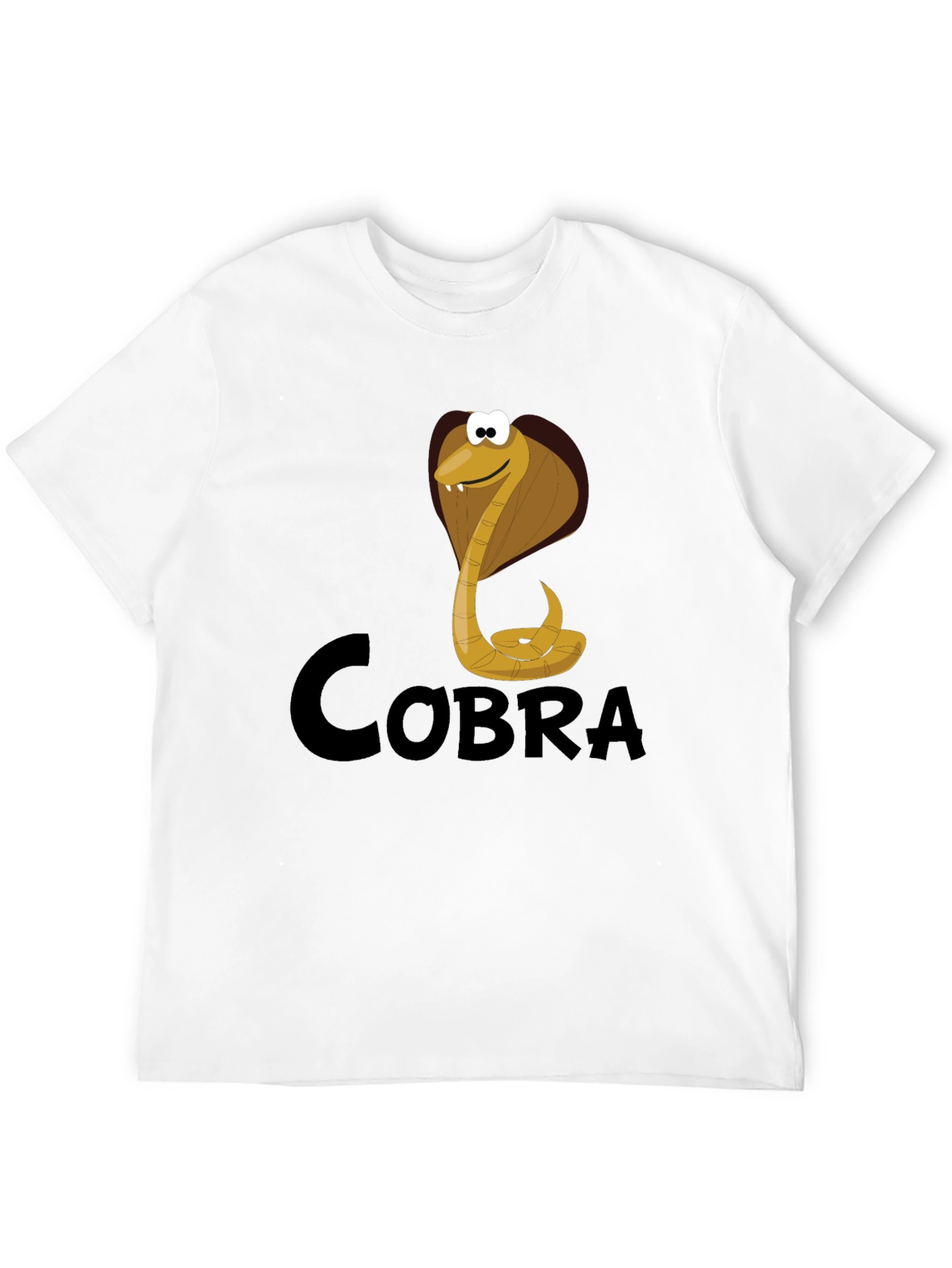 Cobra Cartoon Graphic Tee - Black T-Shirt