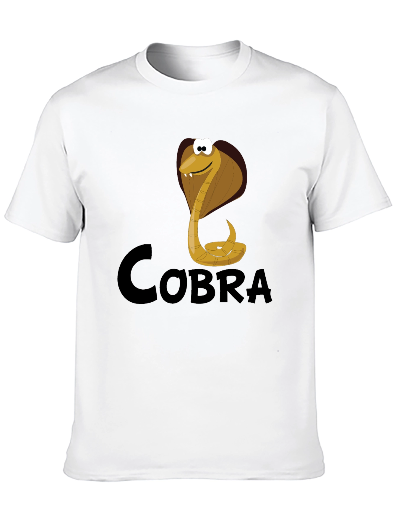 Cobra Cartoon Graphic Tee - Black T-Shirt
