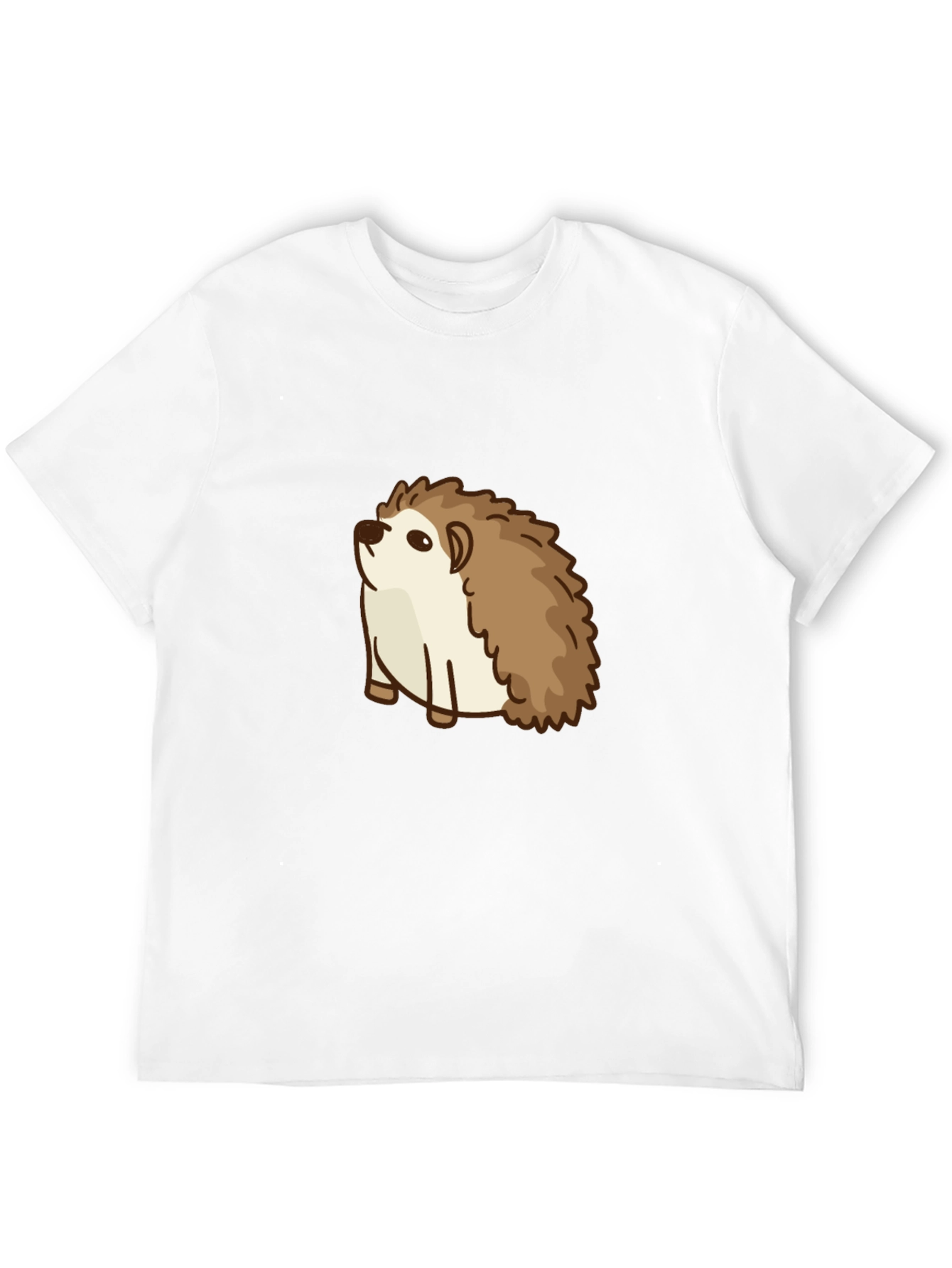Cute Hedgehog Graphic Tee - Black