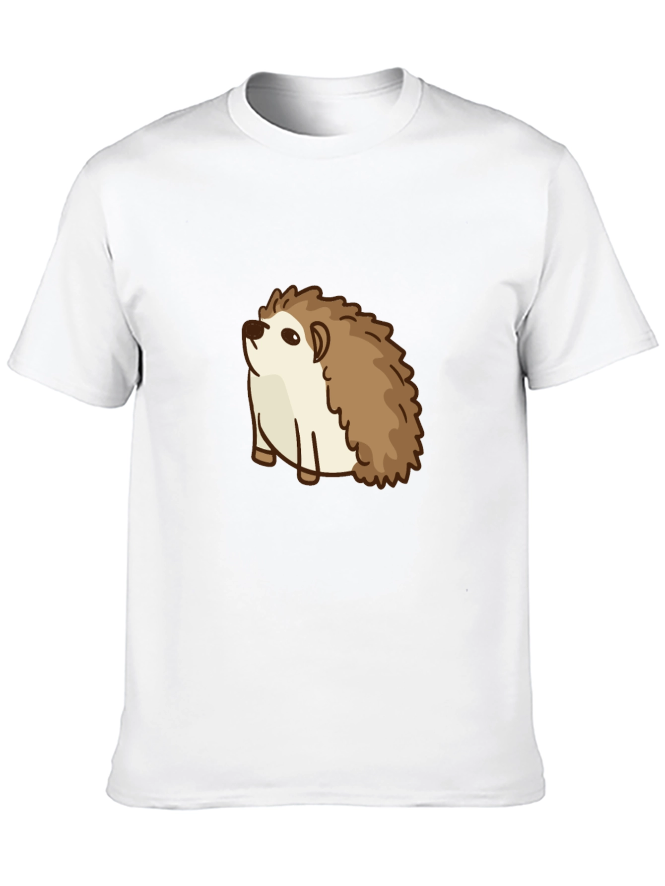 Cute Hedgehog Graphic Tee - Black