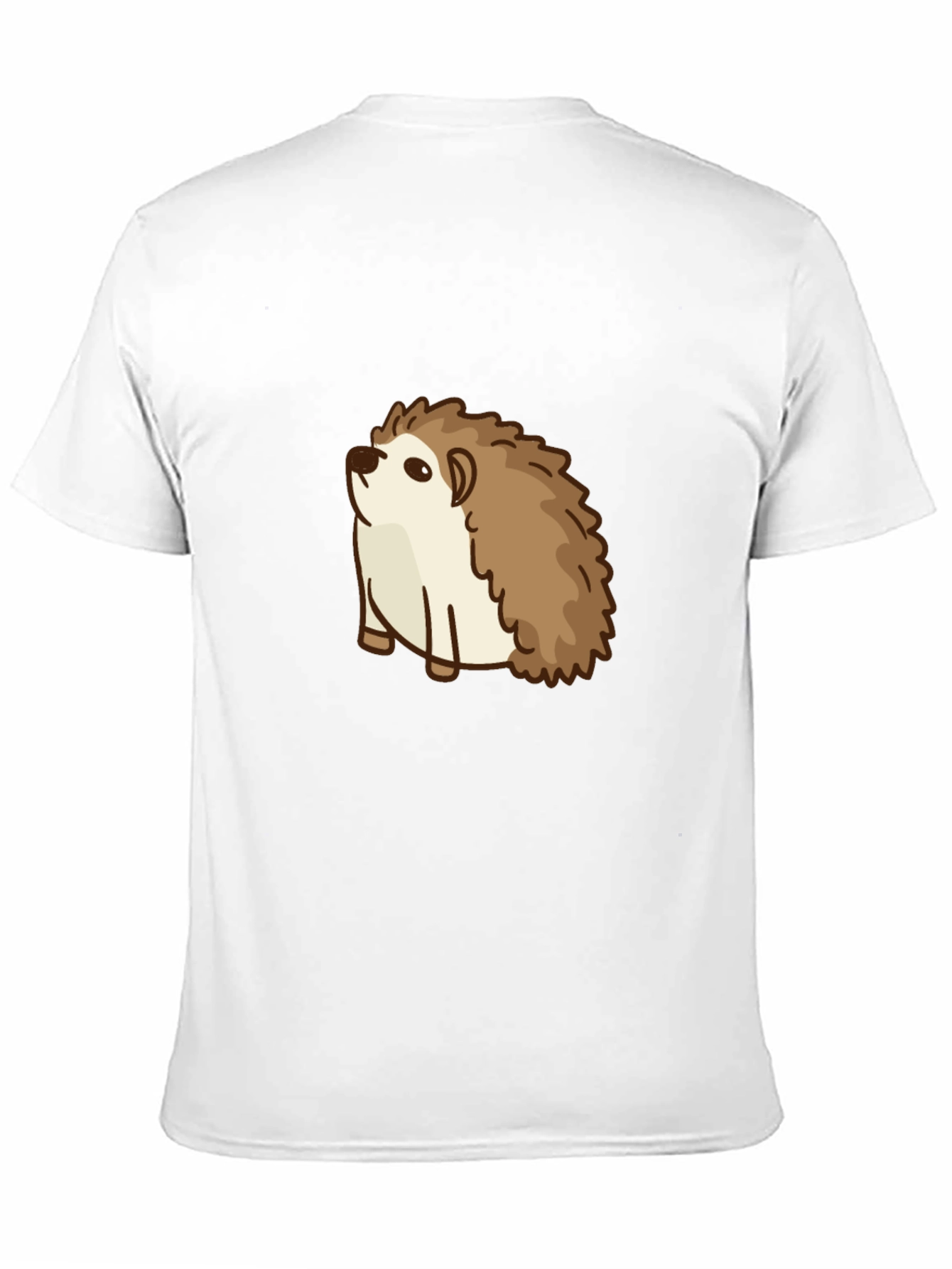 Cute Hedgehog Graphic Tee - Black