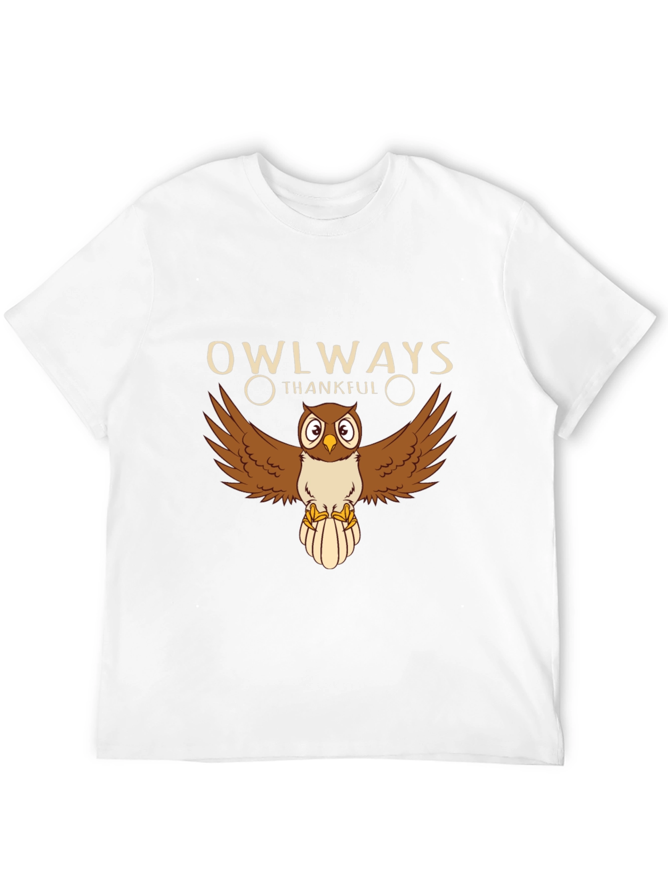 Owlways Thankful Black Graphic Tee