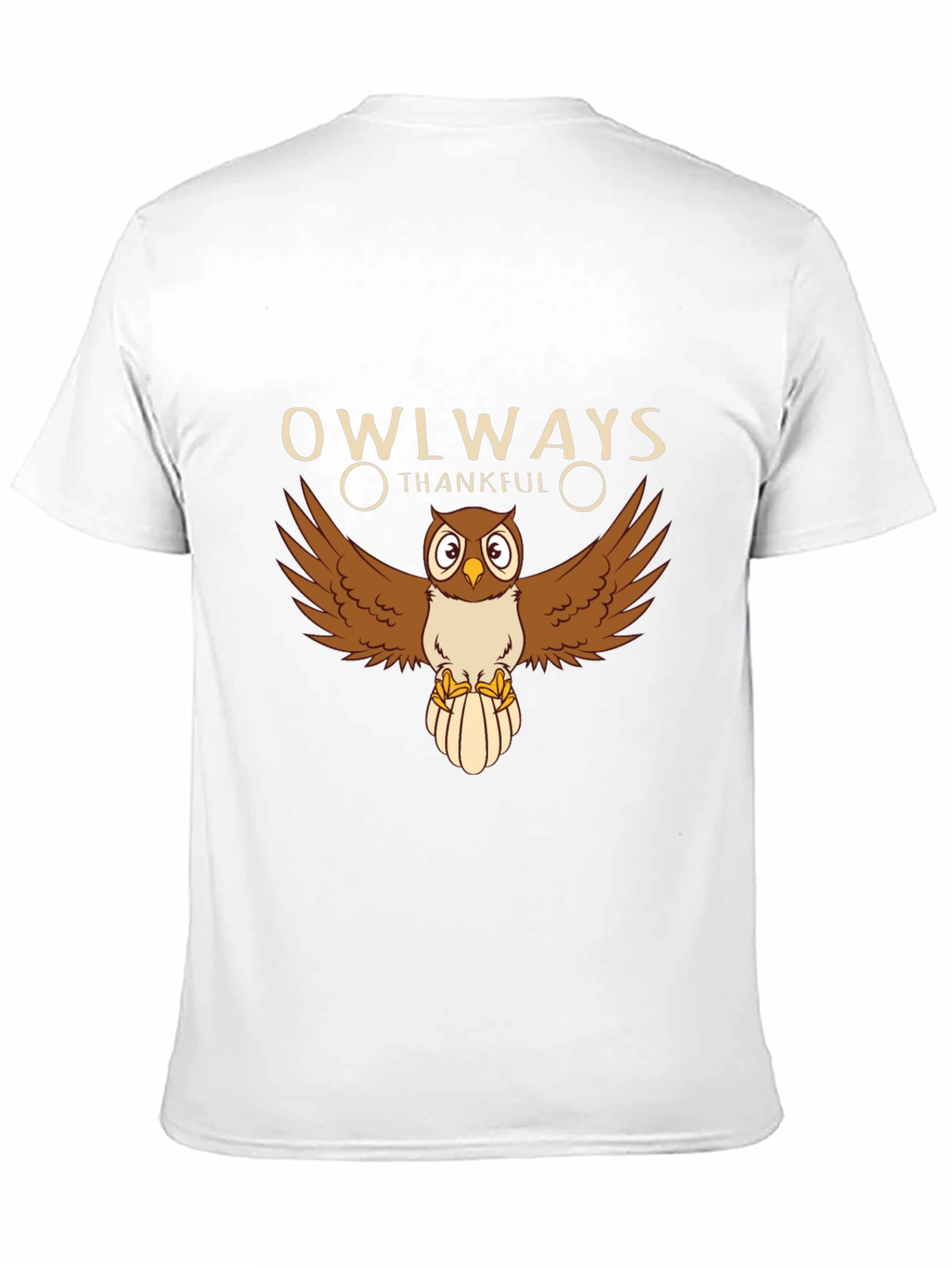 Owlways Thankful Black Graphic Tee
